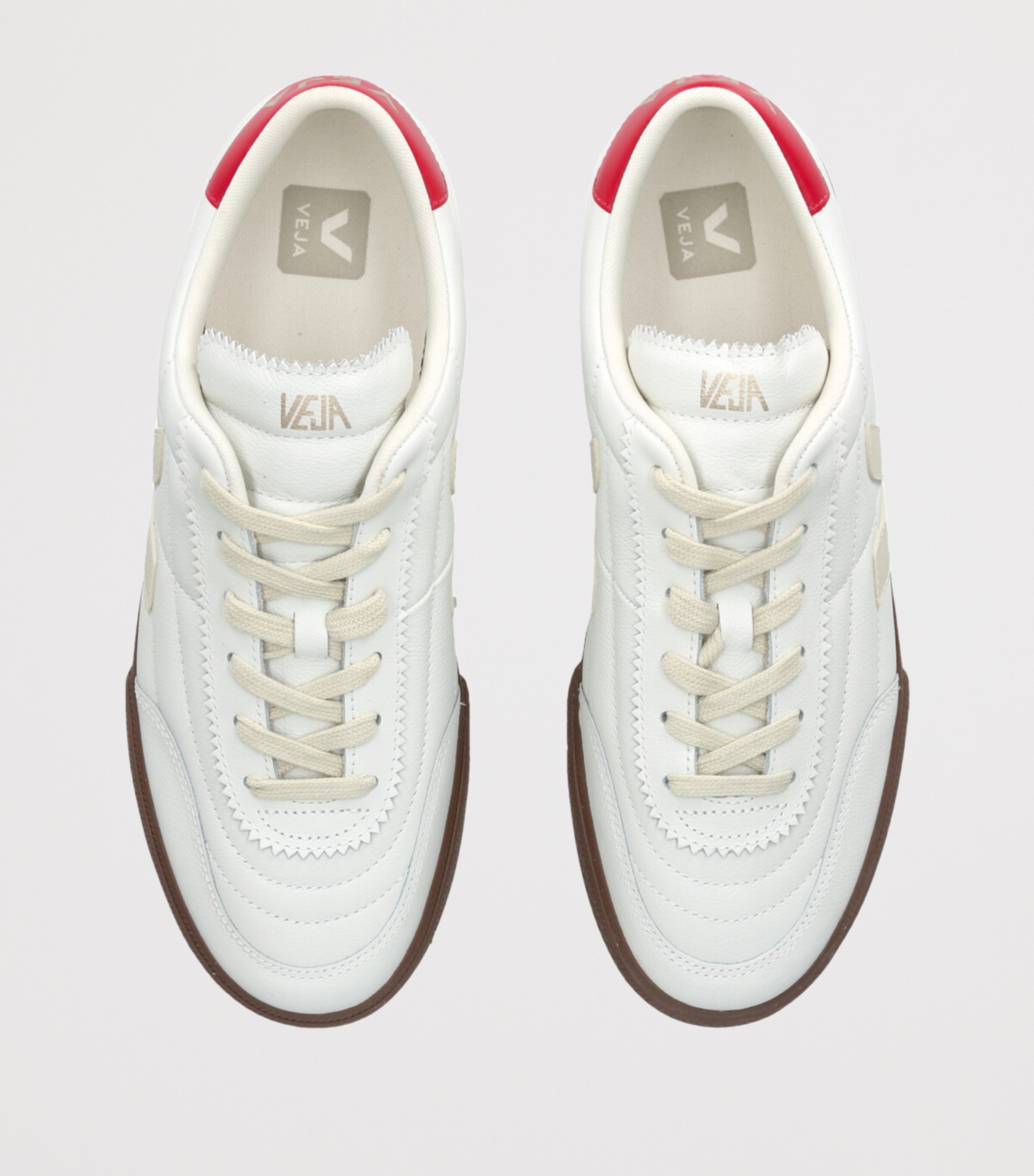Leather Panenka Sneakers WHITE/RED Image 4