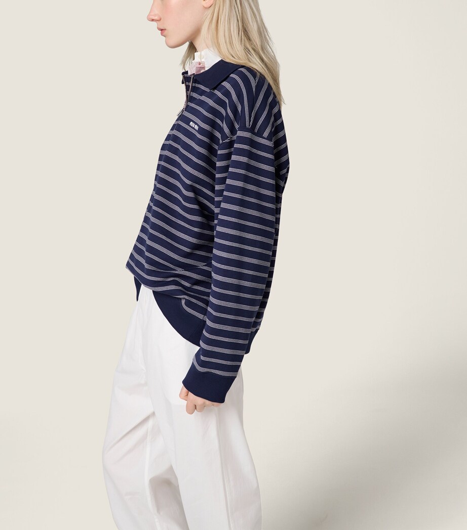 Stripe Polo Shirt F022X Image 5