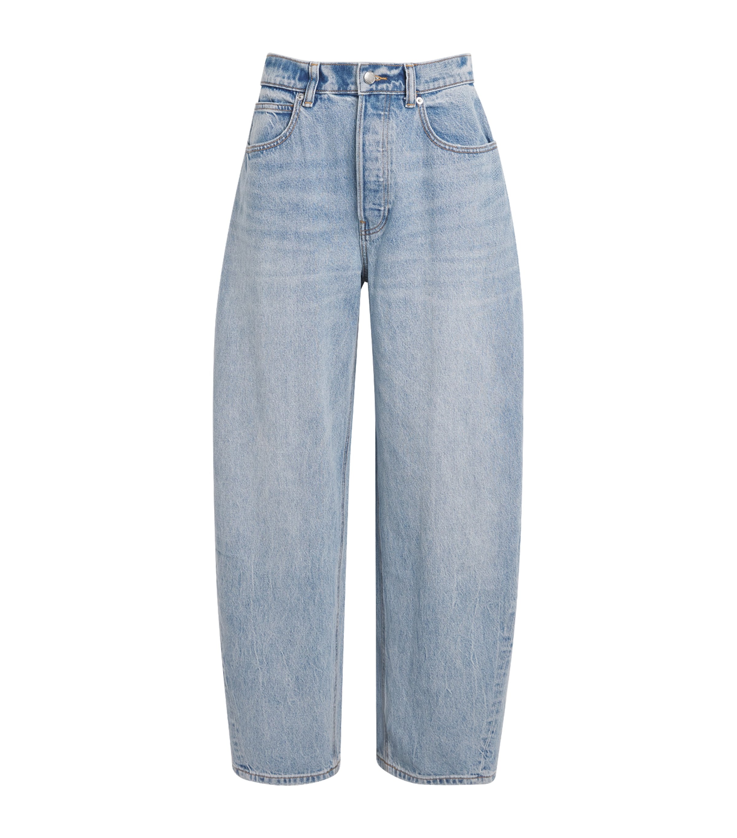 Alexander Wang Mid Rise Jeans With Vintage Bleach Wash In Blue