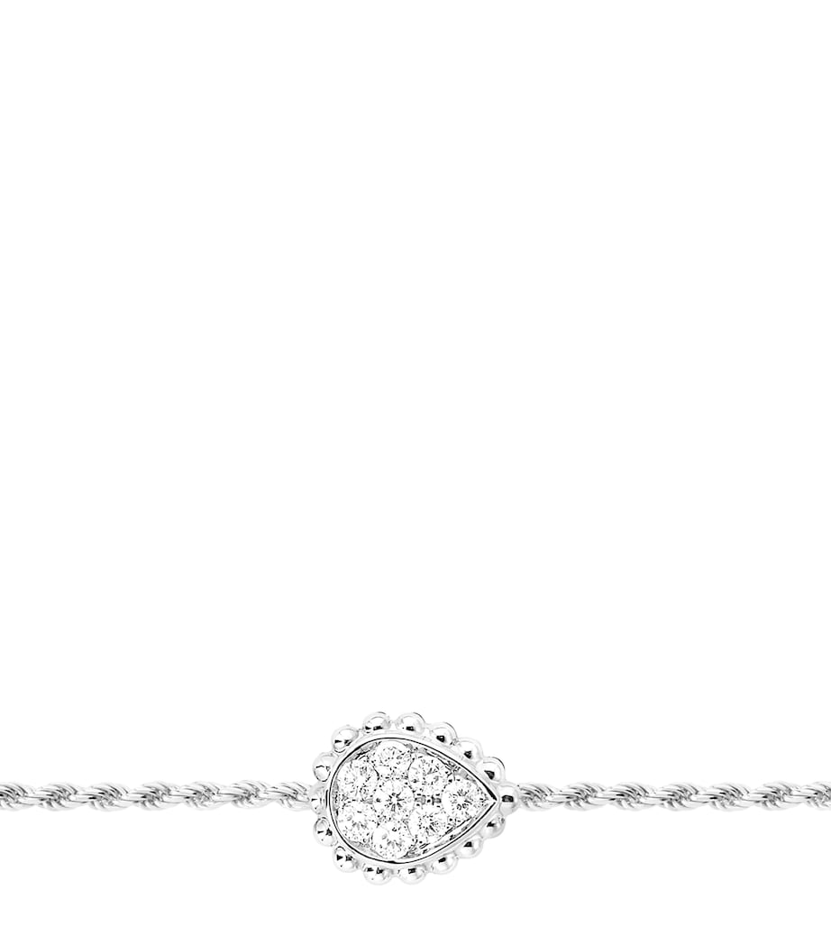 Extra Small White Gold and Diamond Serpent Bohème Motif Bracelet WHITE Image 3