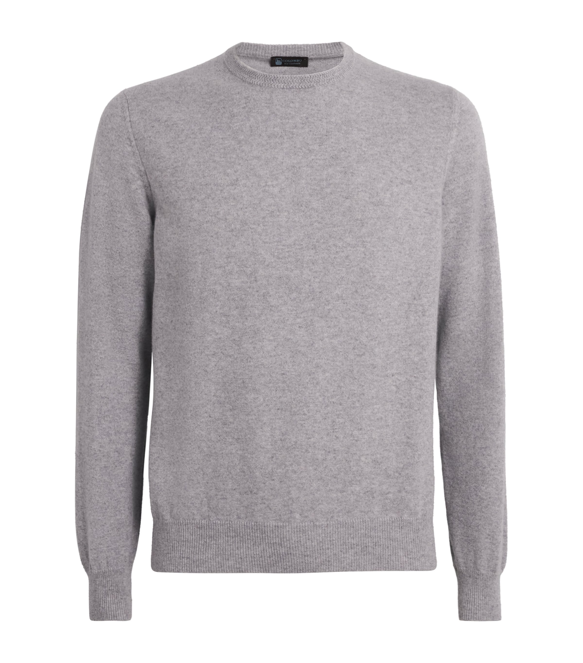 Colombo Kid Cashmere Crew-neck Sweater In Gray