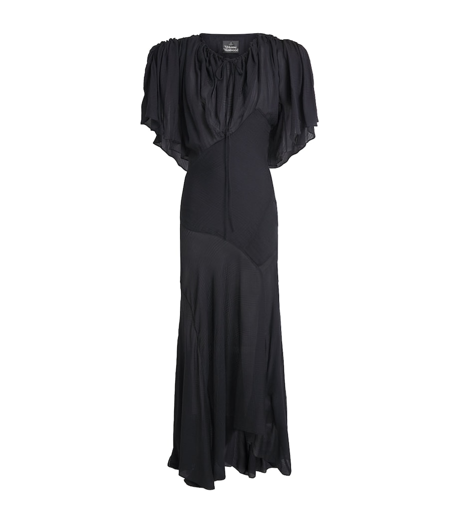 Vivienne Westwood Womens Gauze Priscilla Maxi Dress Vintage Black Image 1