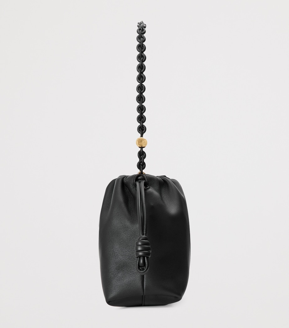 Medium Leather Flamenco Purse BLACK Image 4