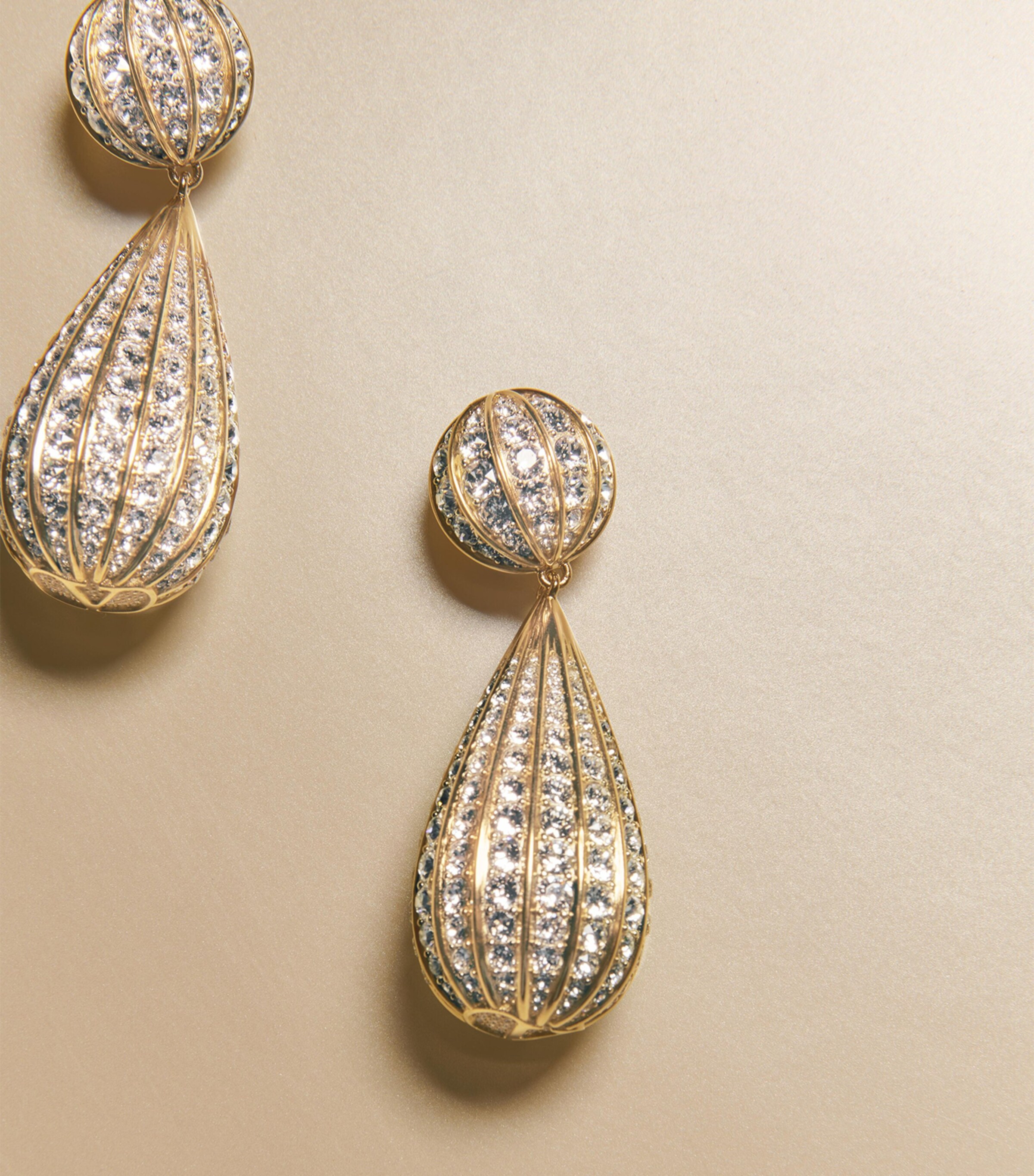 Crystal-Embellished Clip-On Earrings 9MN Image 7