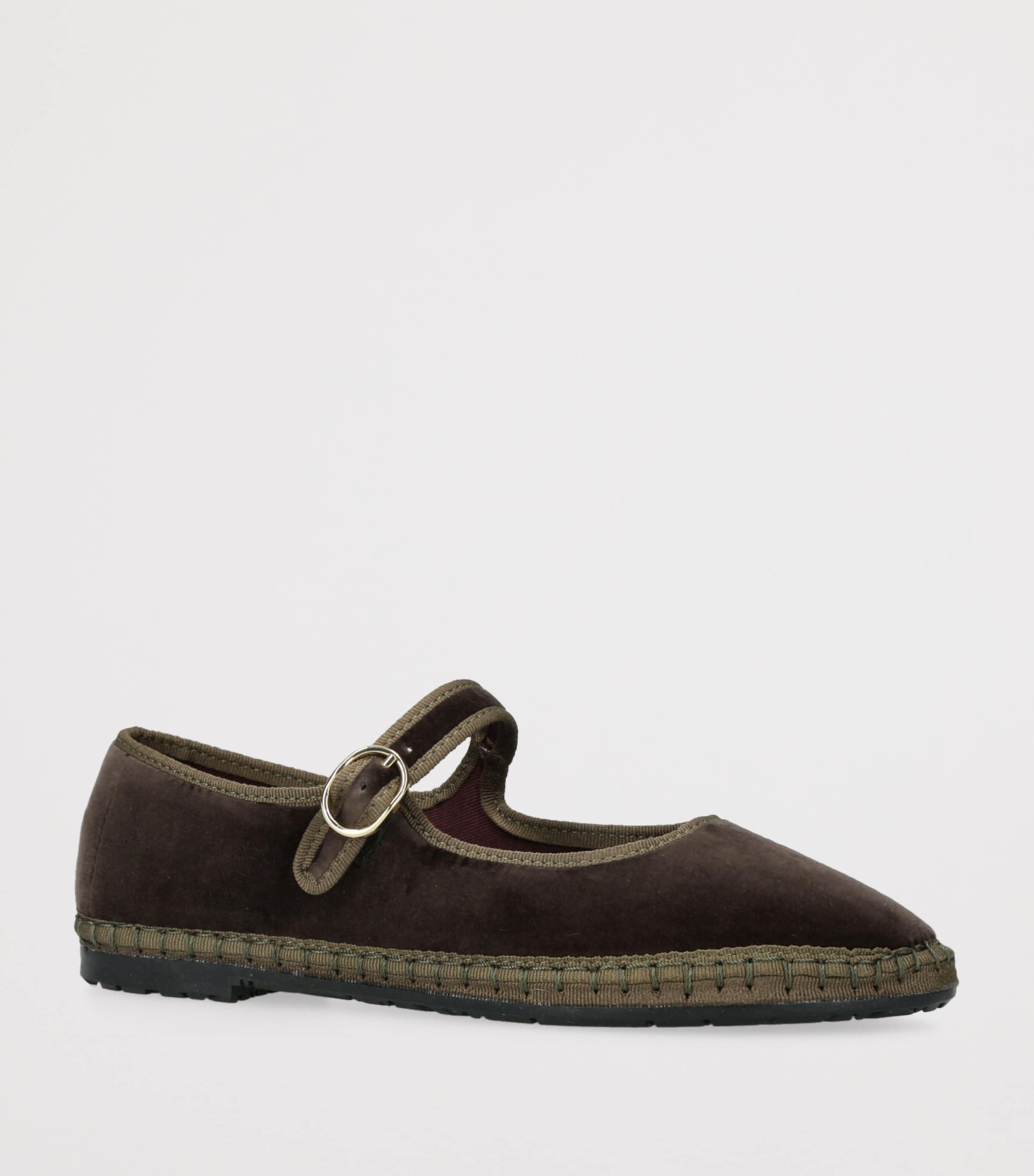 Flabelus Velvet Ulla Mary Janes Dk.brn Com Image 3