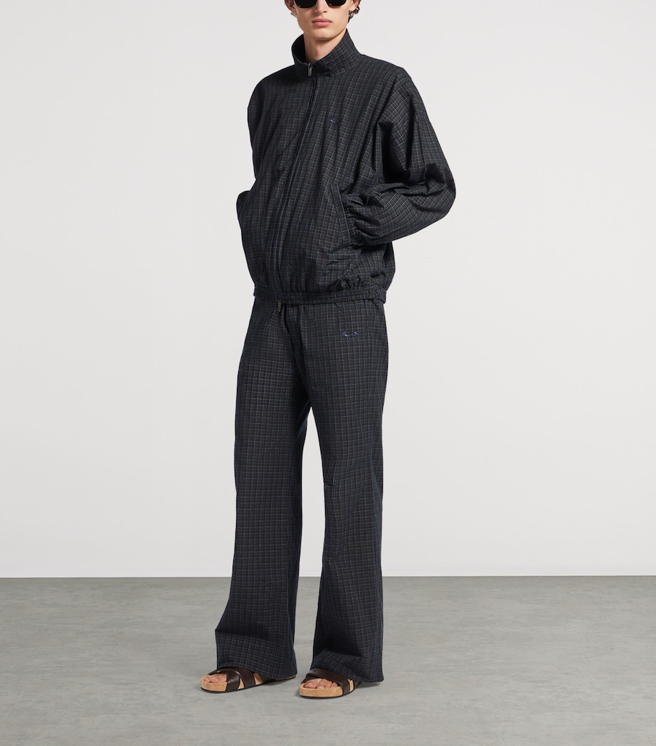Balenciaga Mens Cotton Check Track Sweatpants Image 2