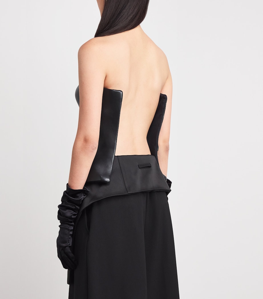 Leather Moulded Corset 00-BLACK Image 4