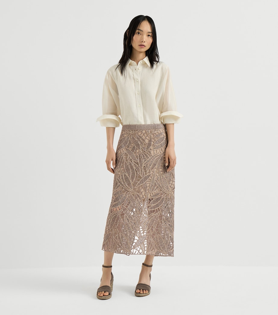 Brunello Cucinelli Womens Linen Organza Shirt Image 2