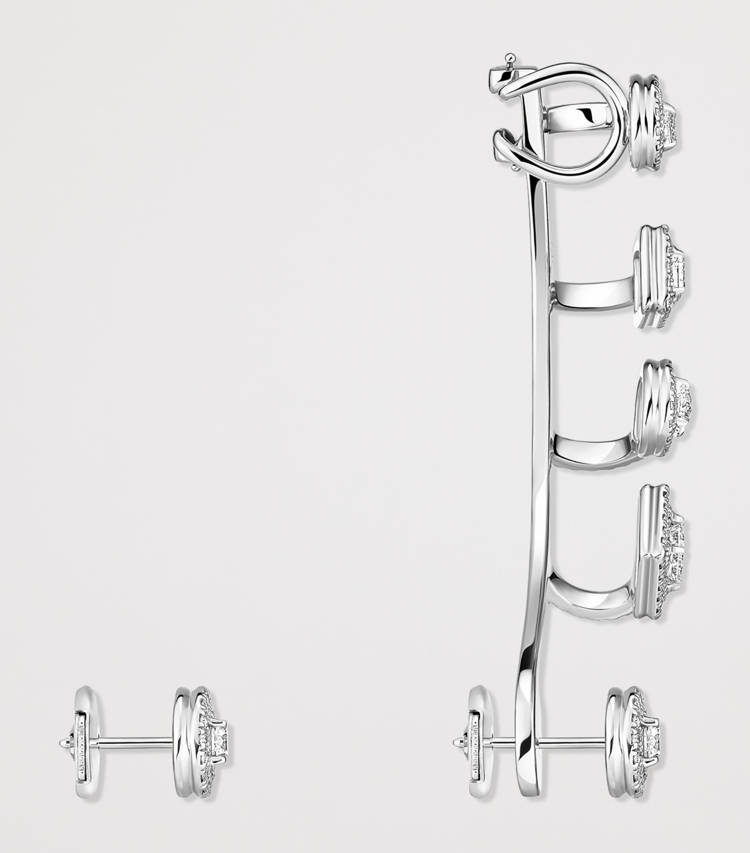 Messika My Twin White Gold and Diamond Earring and Ear Cuff White Gold Image 3