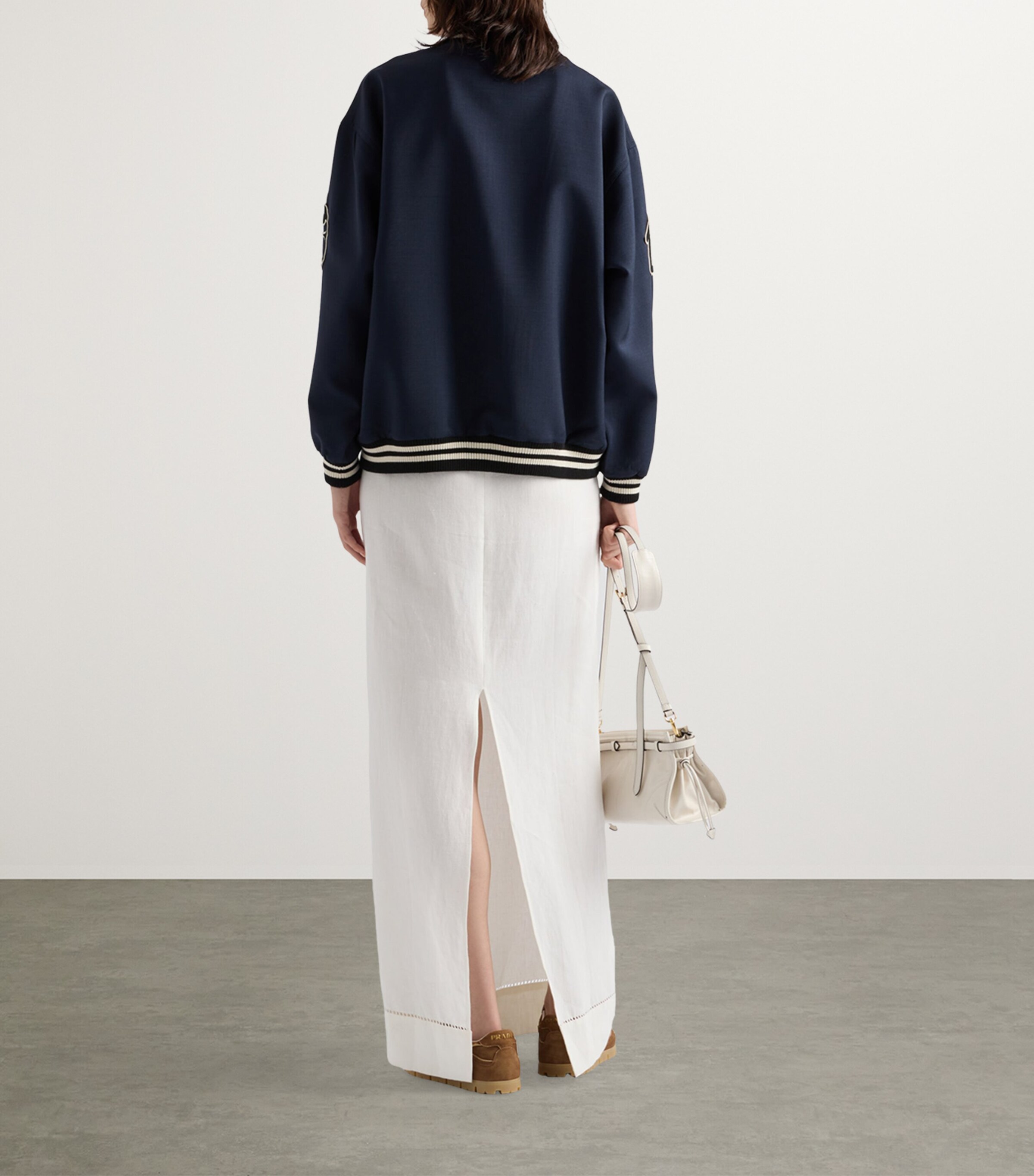 Mohair-Wool Bomber Jacket F0124 Image 4