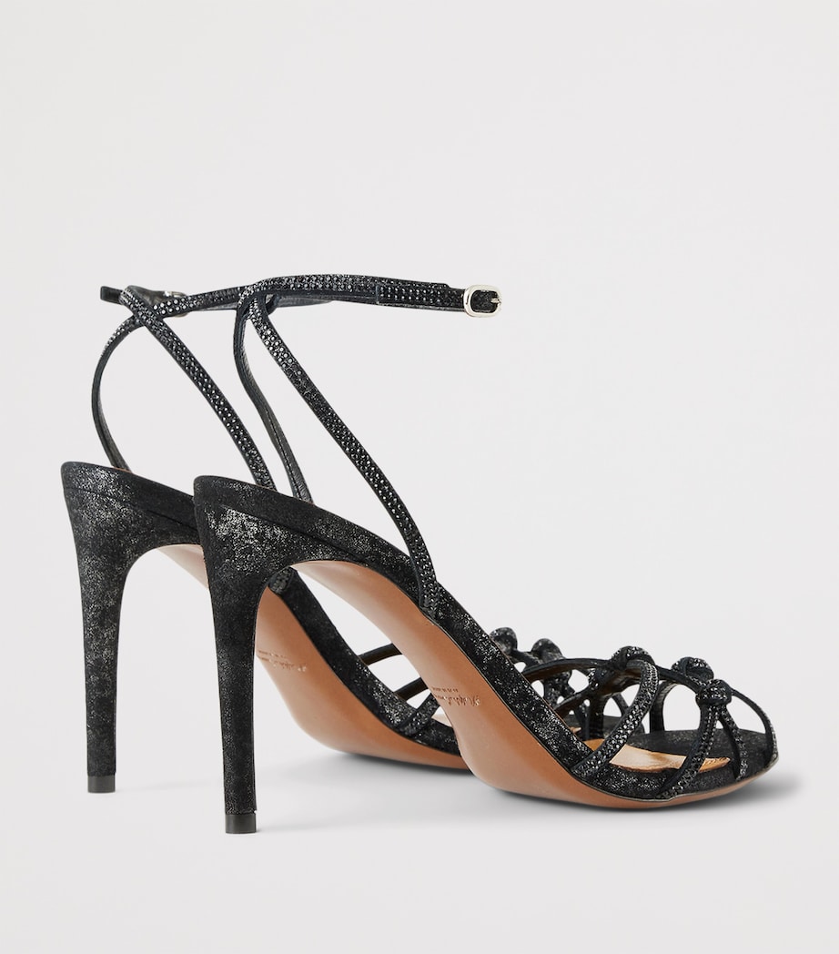 Leather Embellished Kiera Sandals 95 BLACK Image 3