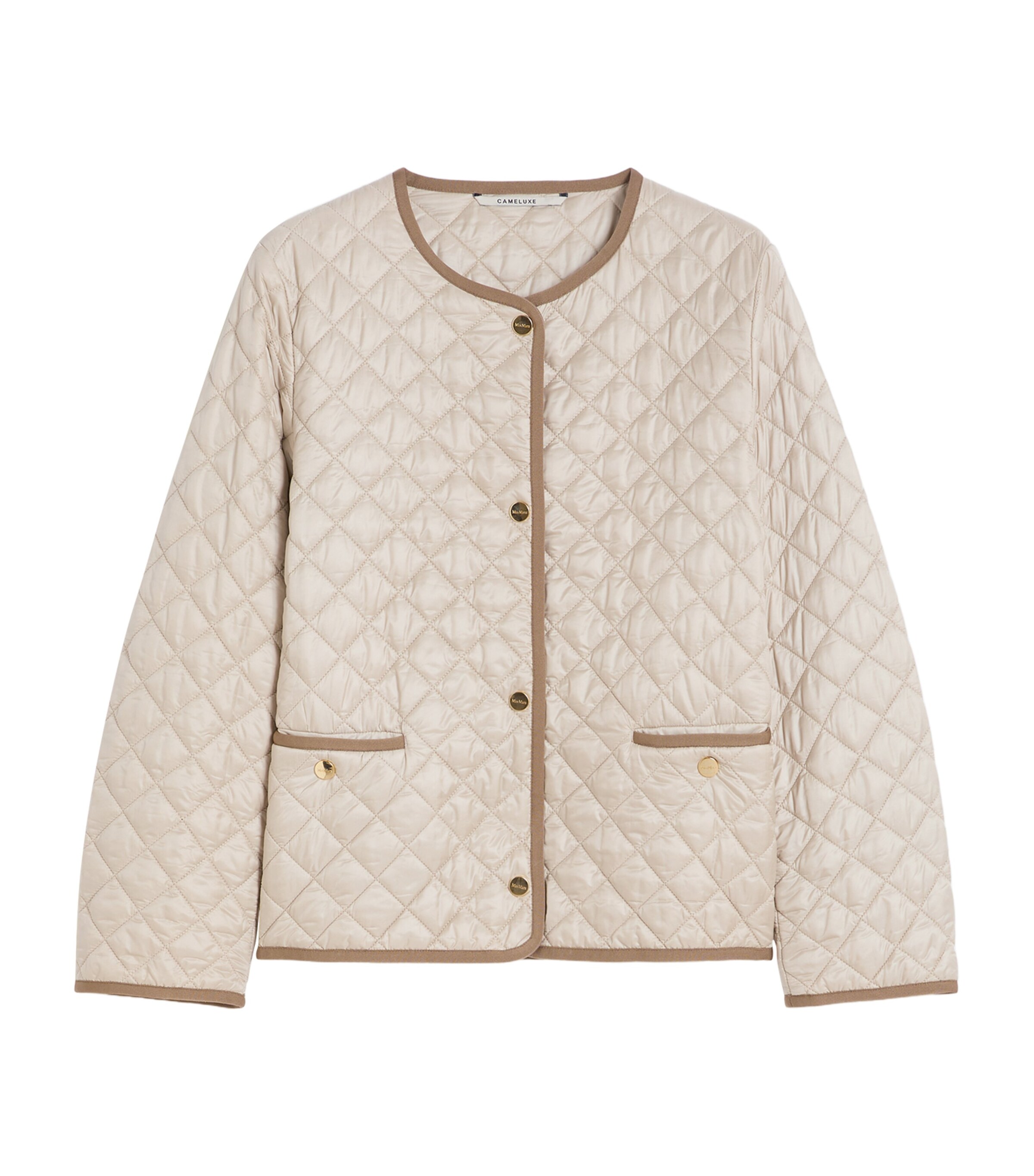 Max Mara Beige Quilted Bello Jacket | Harrods SG
