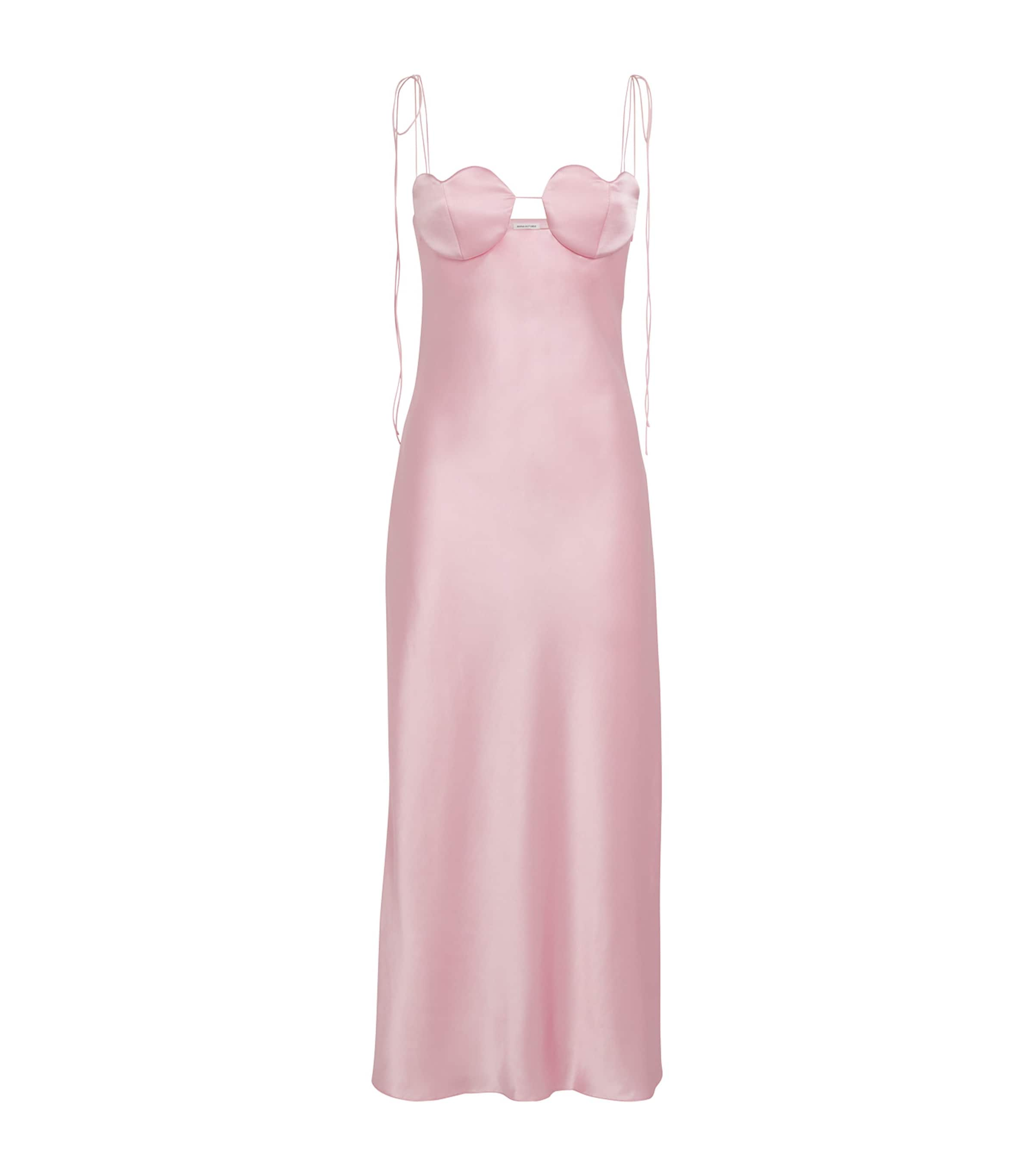 Shop Anna October Heart Amur Midi Dress In Pink