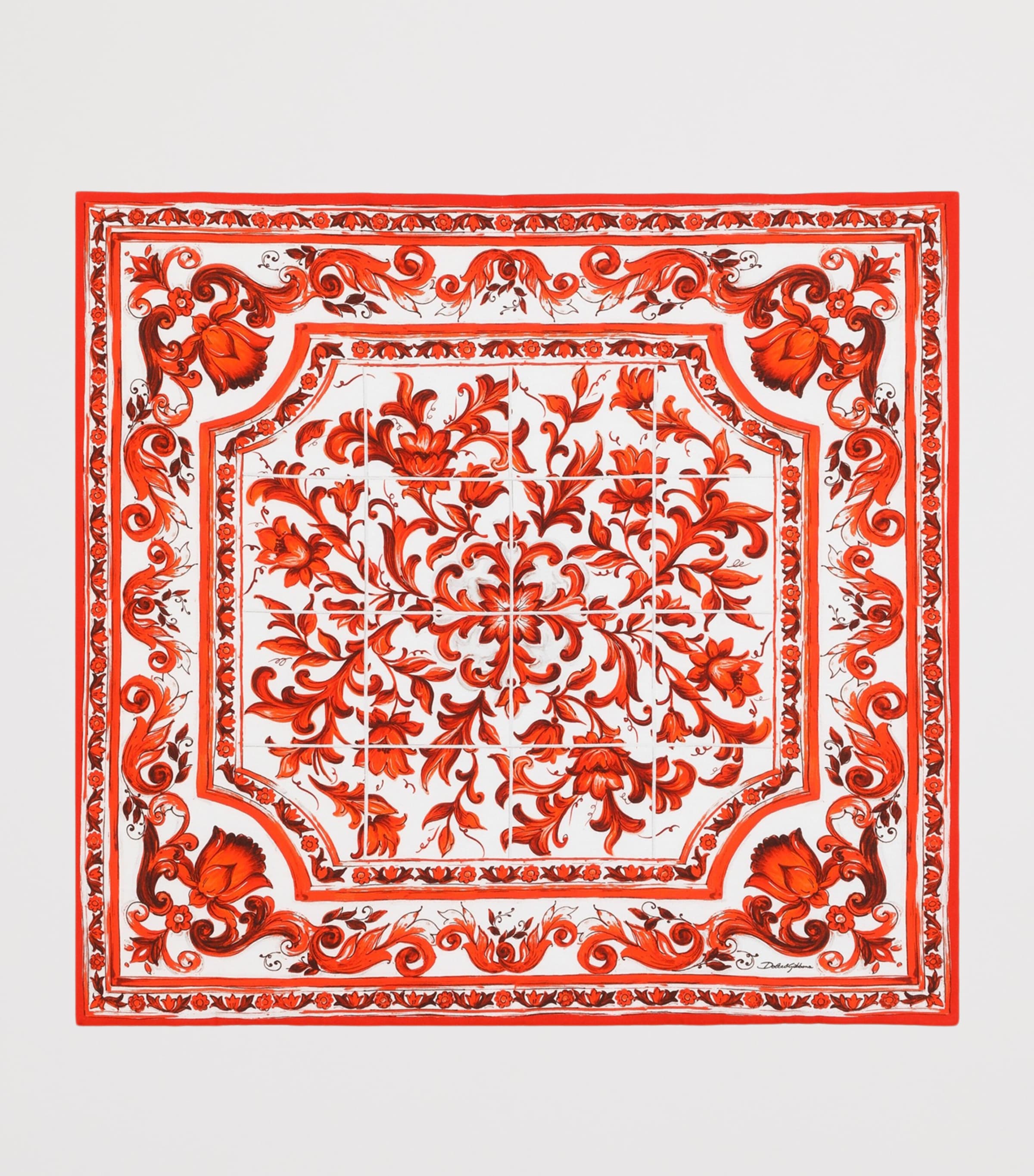Dolce&Gabbana Kids Cotton Majolica Print Blanket Combined Colou Image 2