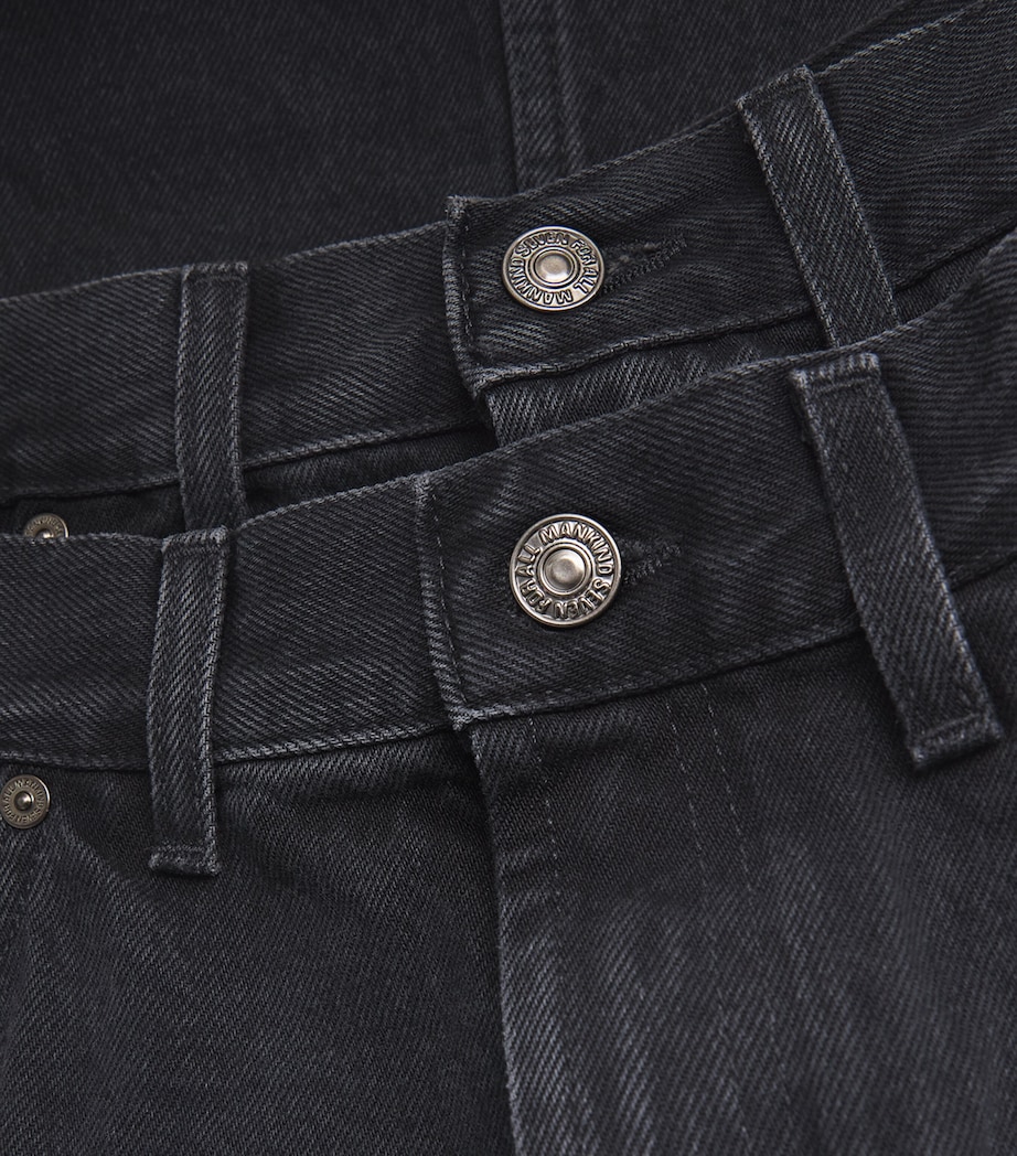 7 For All Mankind Womens Denim Double-Waisted Hussle Skirt Hustle Image 5
