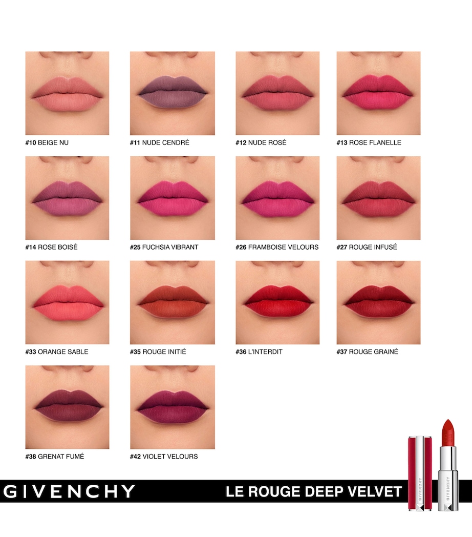 Givenchy Le Rouge Deep Velvet Lipstick L'interdit Image 4