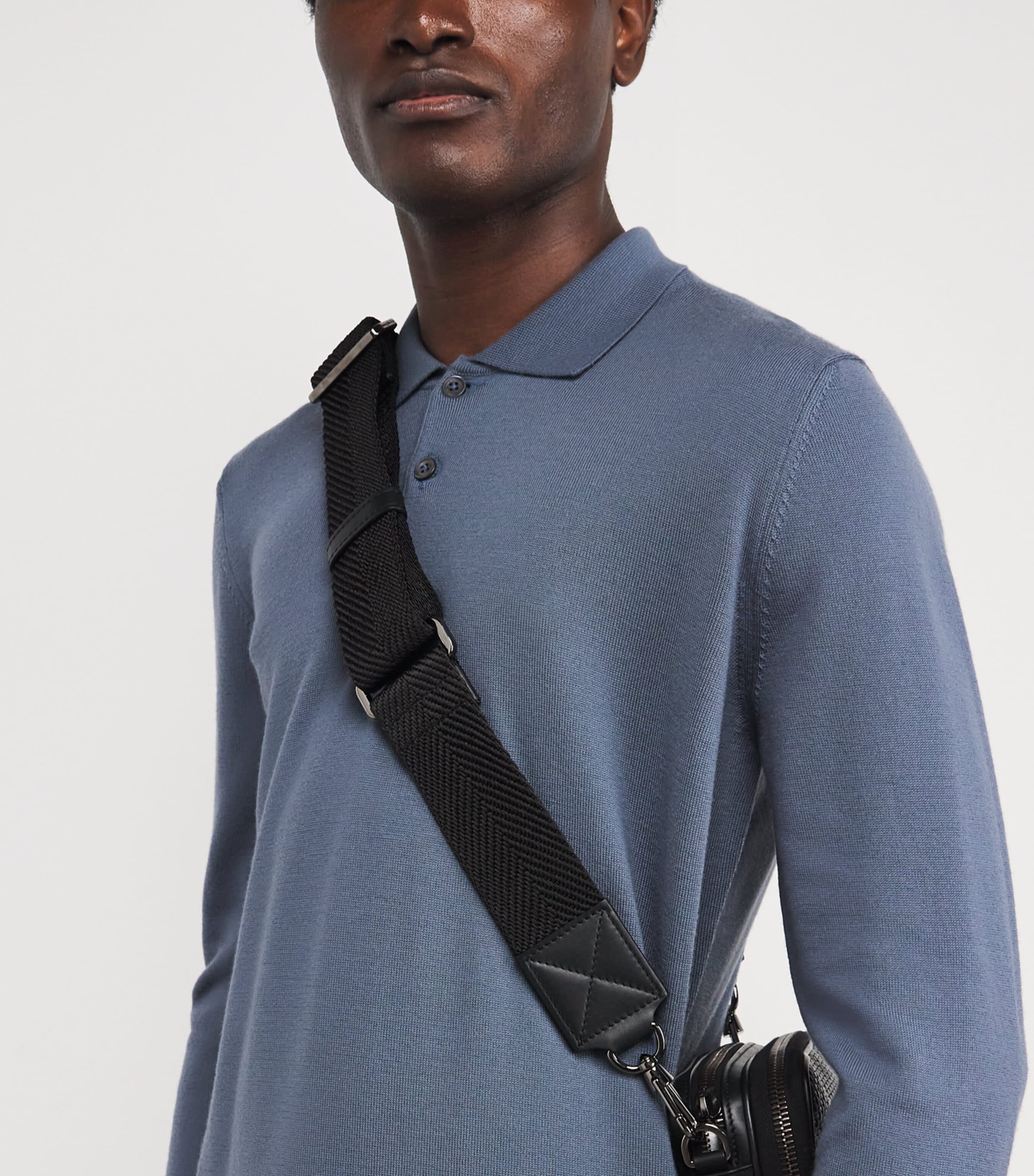 Virgin Wool Polo Sweater 007 DARK CERUOLE Image 6