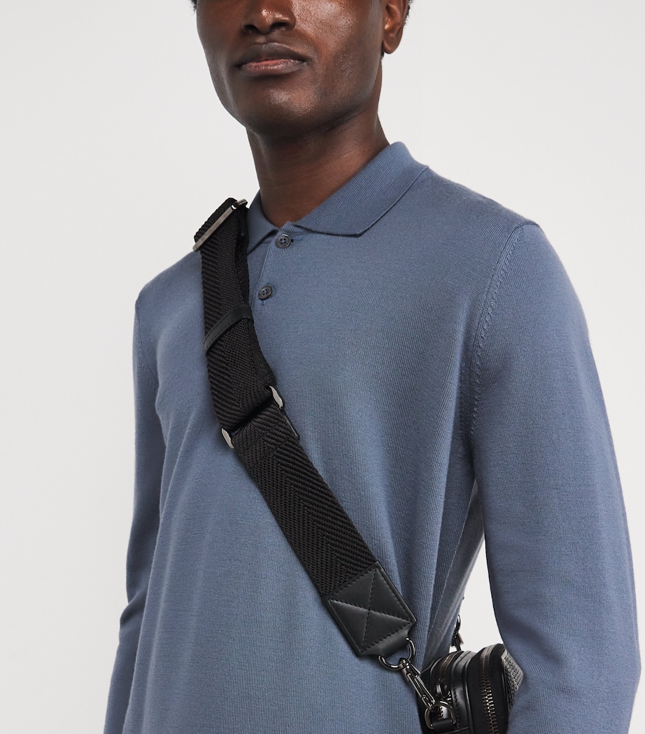 Virgin Wool Polo Sweater 007 DARK CERUOLE Image 6