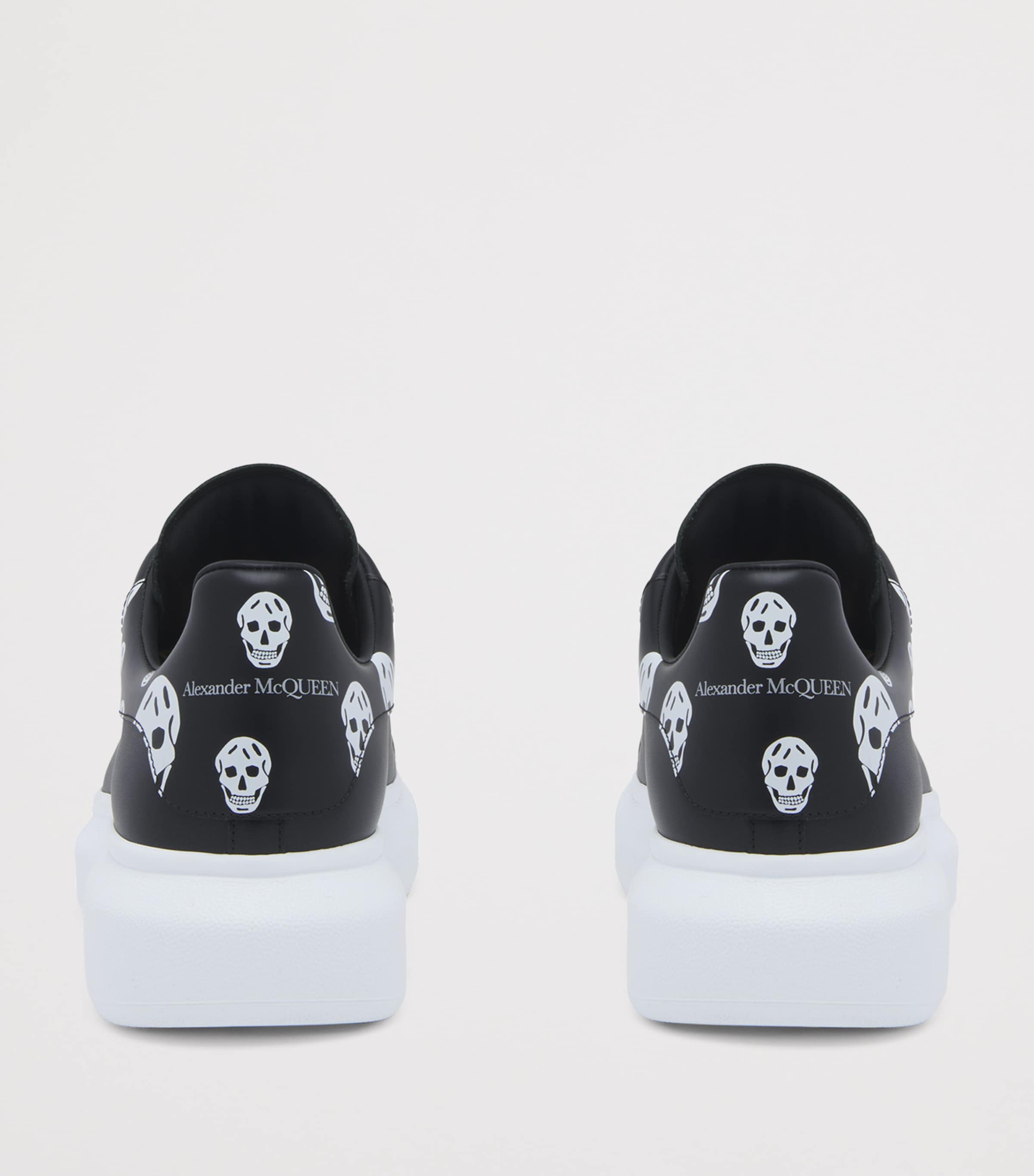 McQueen Leather Skull-Print Oversized Sneakers Image 3