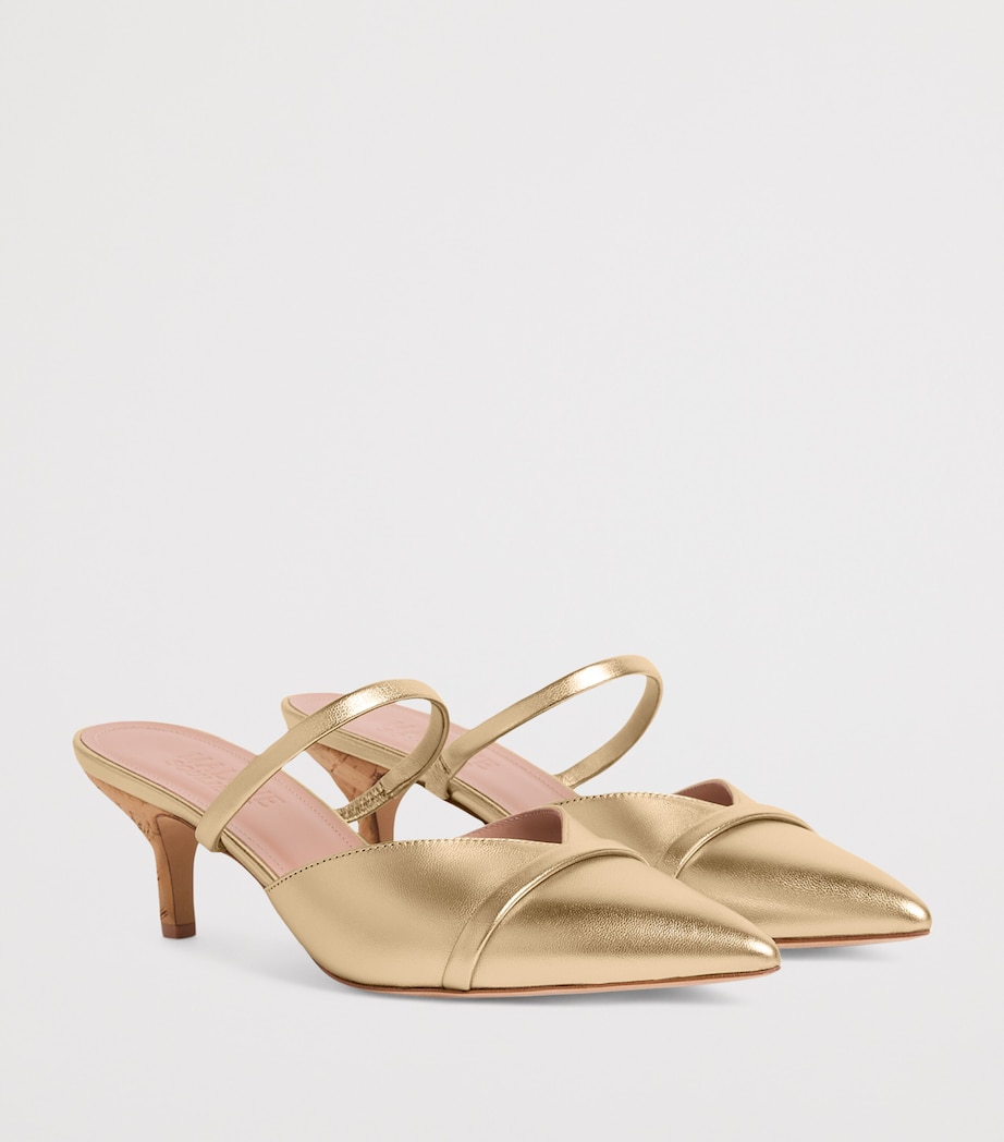 Nappa Leather Frankie Heeled Mule ANTIQUE GOLD Image 3