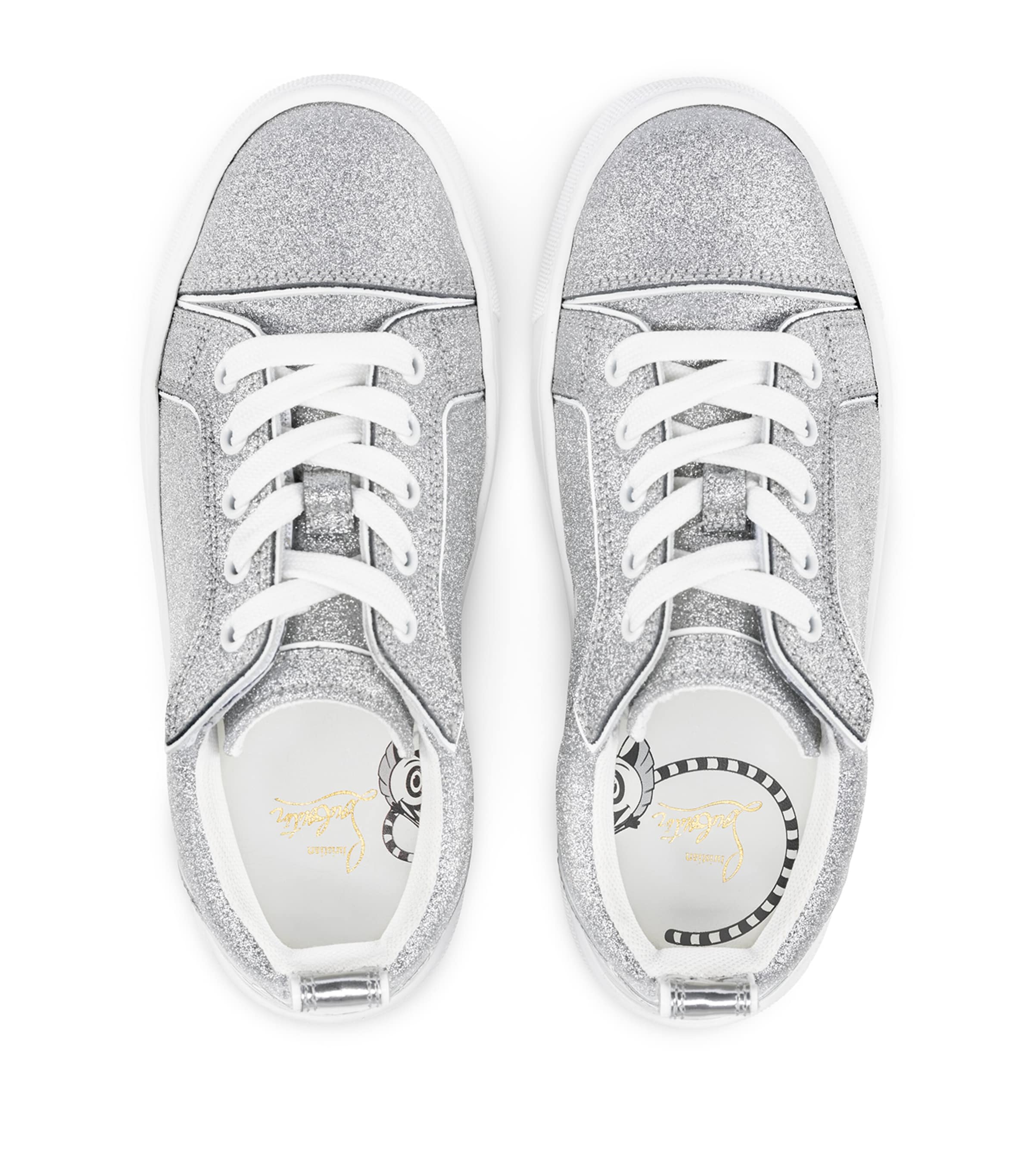 Christian Louboutin Kids Silver Funnytopi Glitter Sneakers