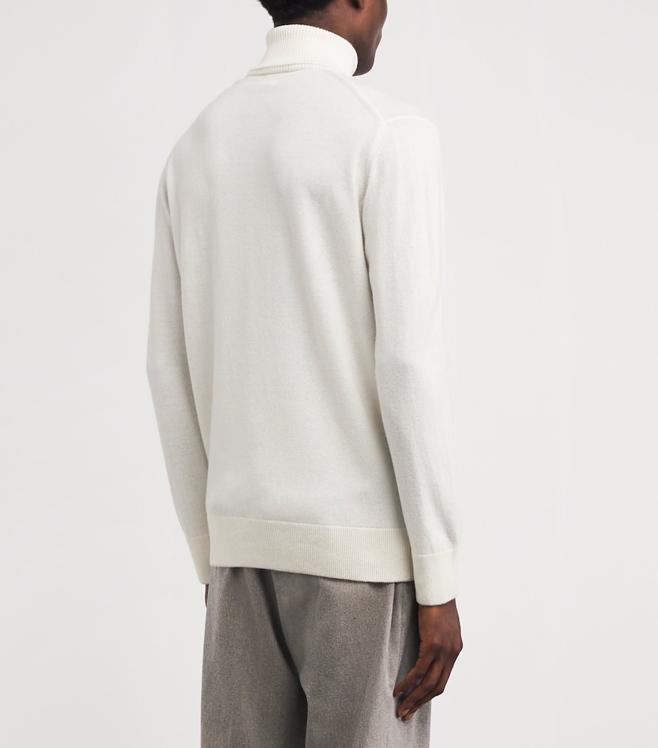 Cashmere High-Neck Sweater BIANCO E BEIGE Image 4