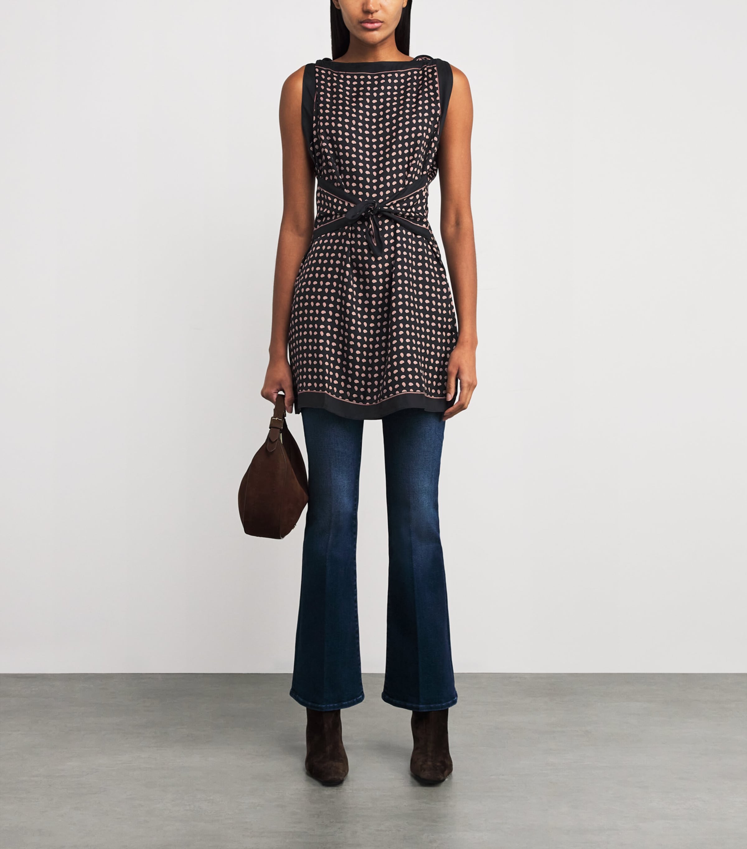 Silk-Blend Millane Mini Dress NOIR CRDINL FOULARD Image 6