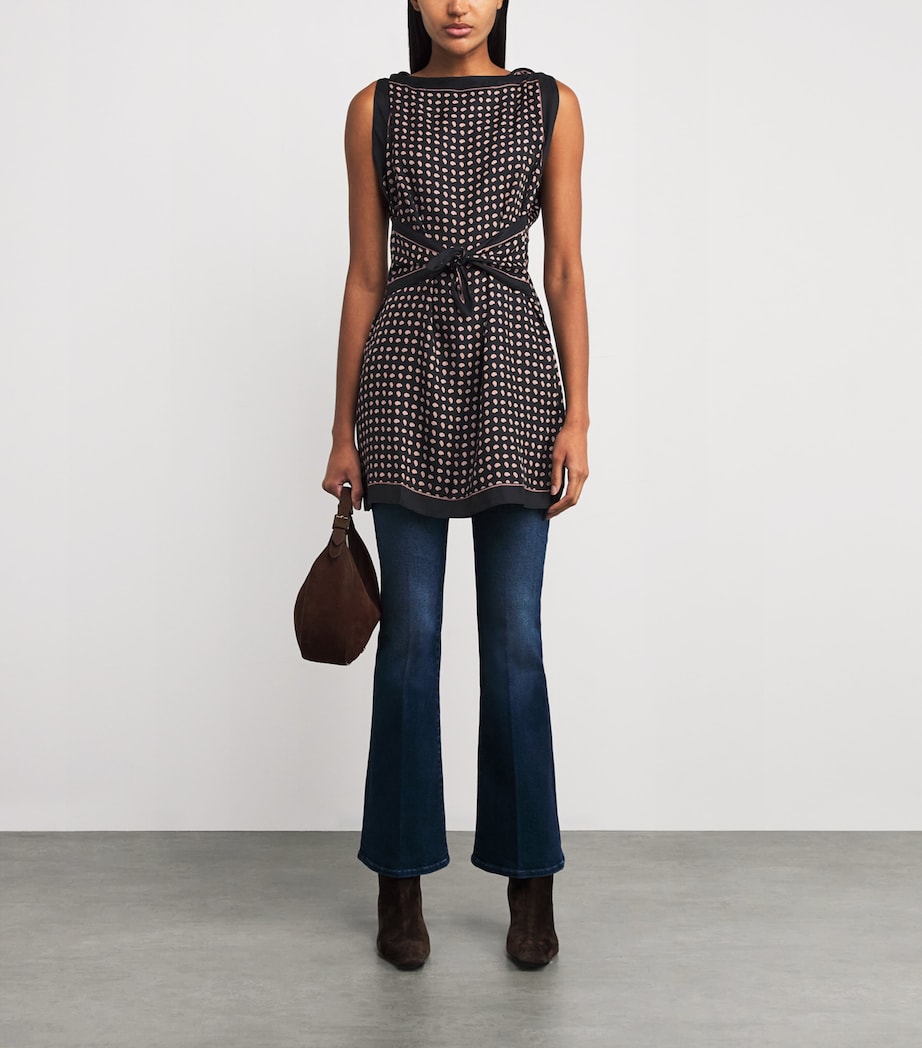 Silk-Blend Millane Mini Dress NOIR CRDINL FOULARD Image 6