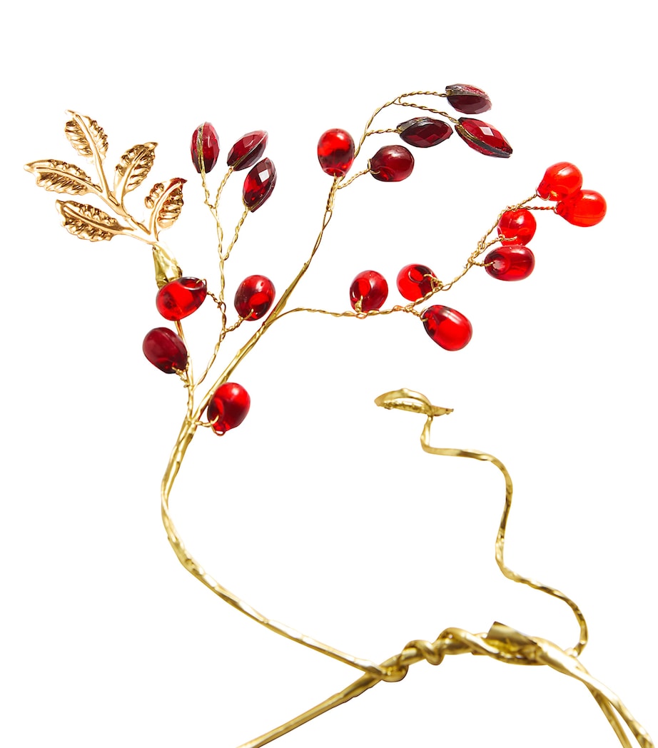 Beaded Berry Garland CHRISTMAS RED Image 2