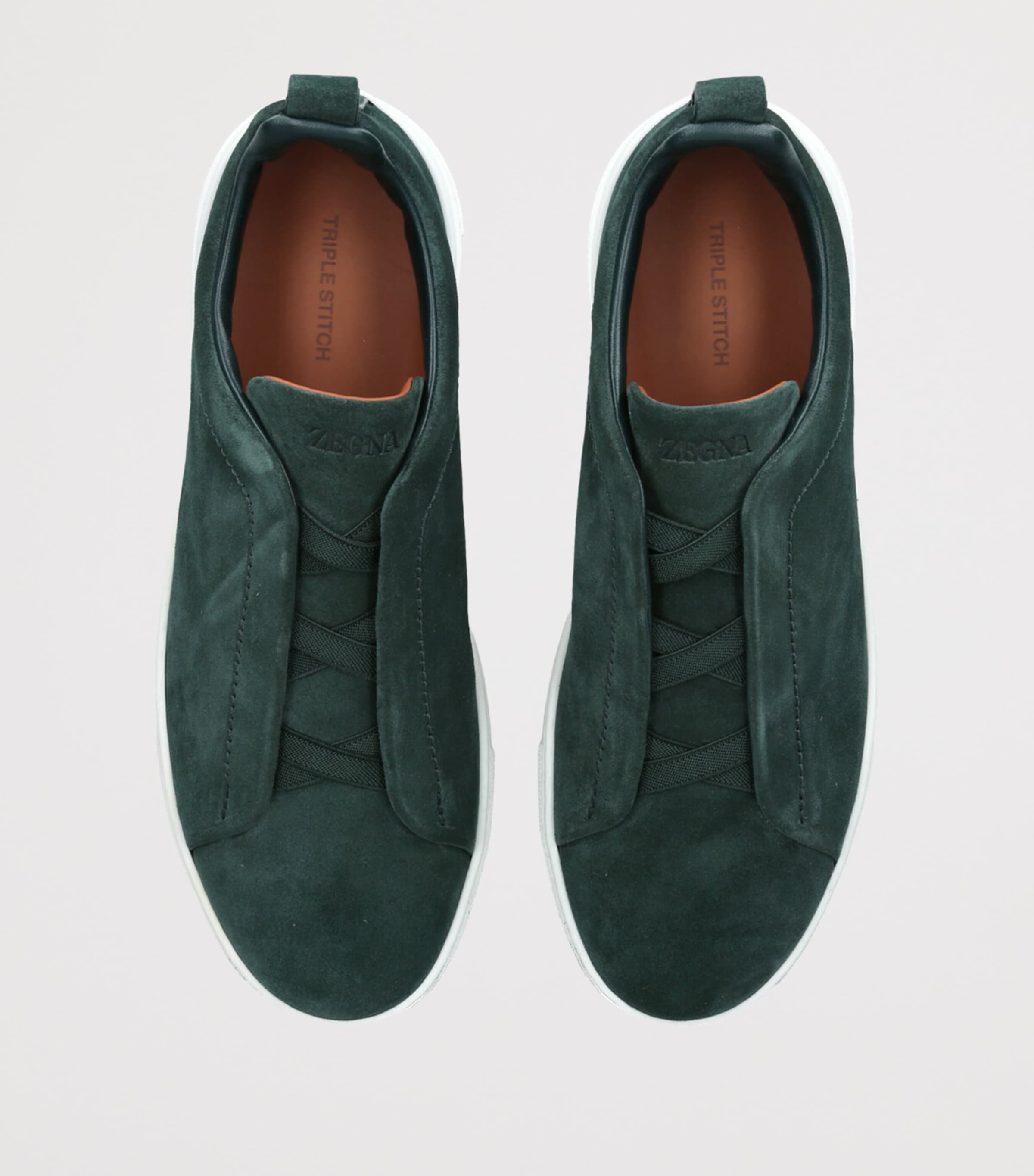 Suede Triple Stitch Sneakers TEAL Image 4