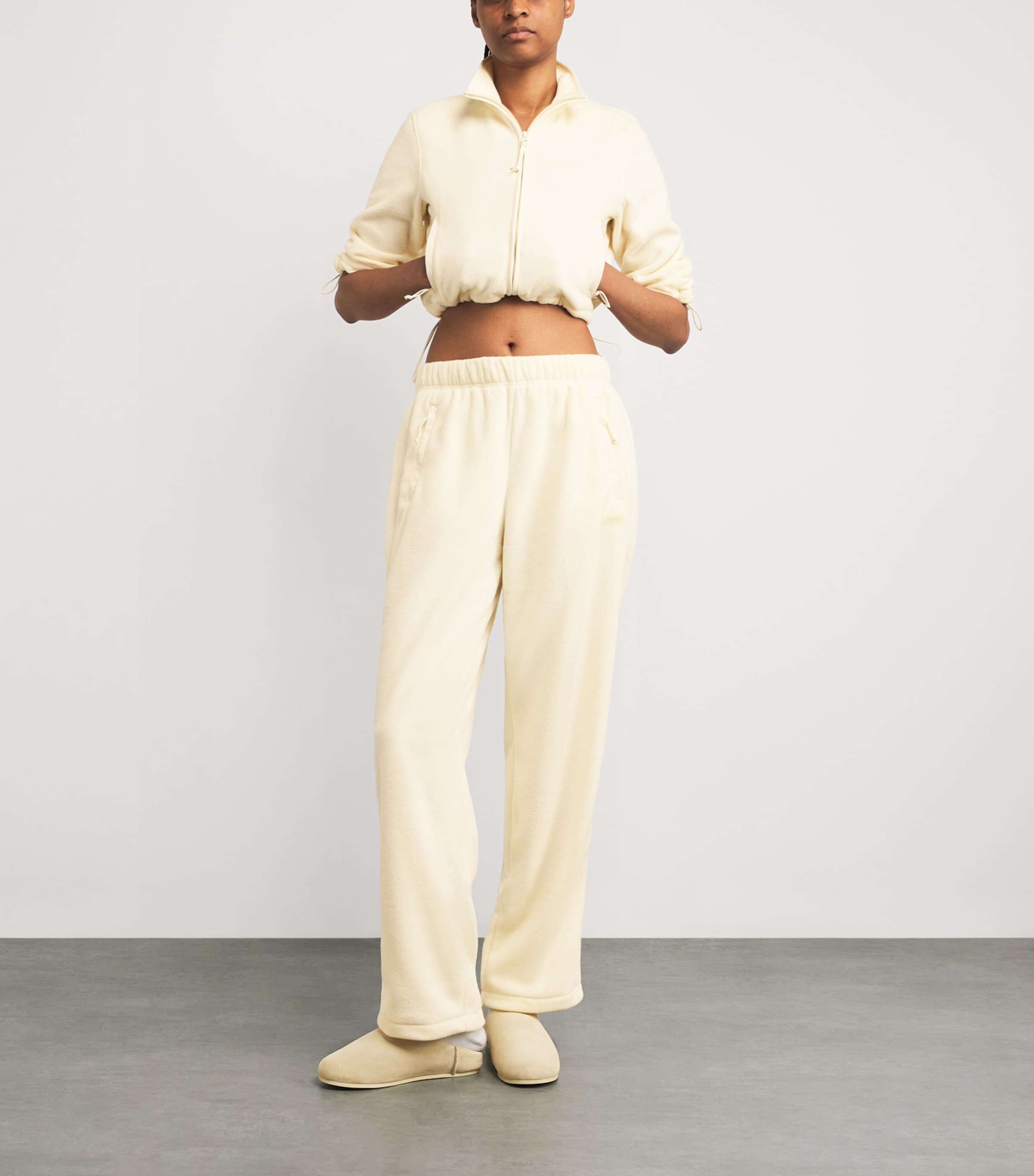 Cropped Fleece Jacket ECRU Image 2