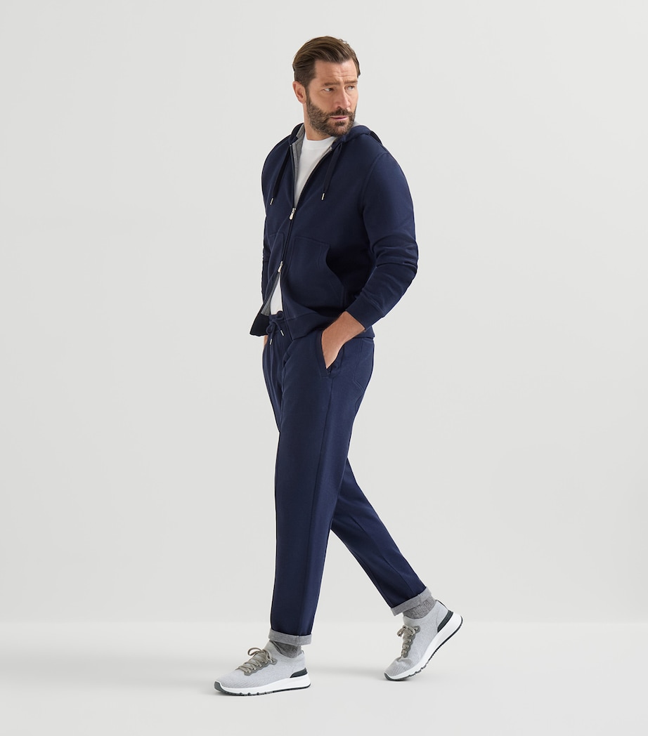 Brunello Cucinelli Chiné-Knit T-Sole Sneakers Image 3