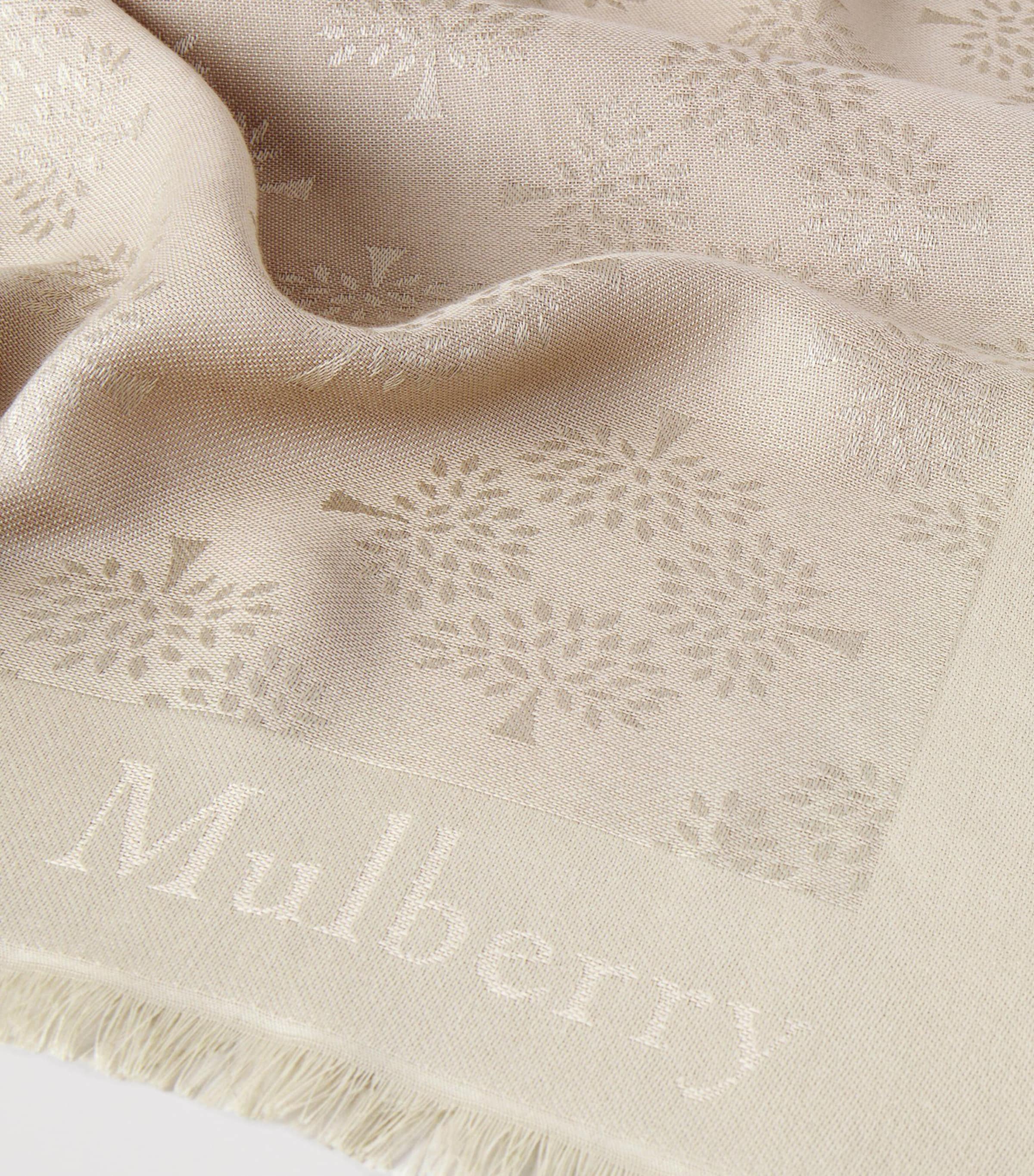Mulberry Silk-Cotton Square Scarf Cashmere Taupe Image 3