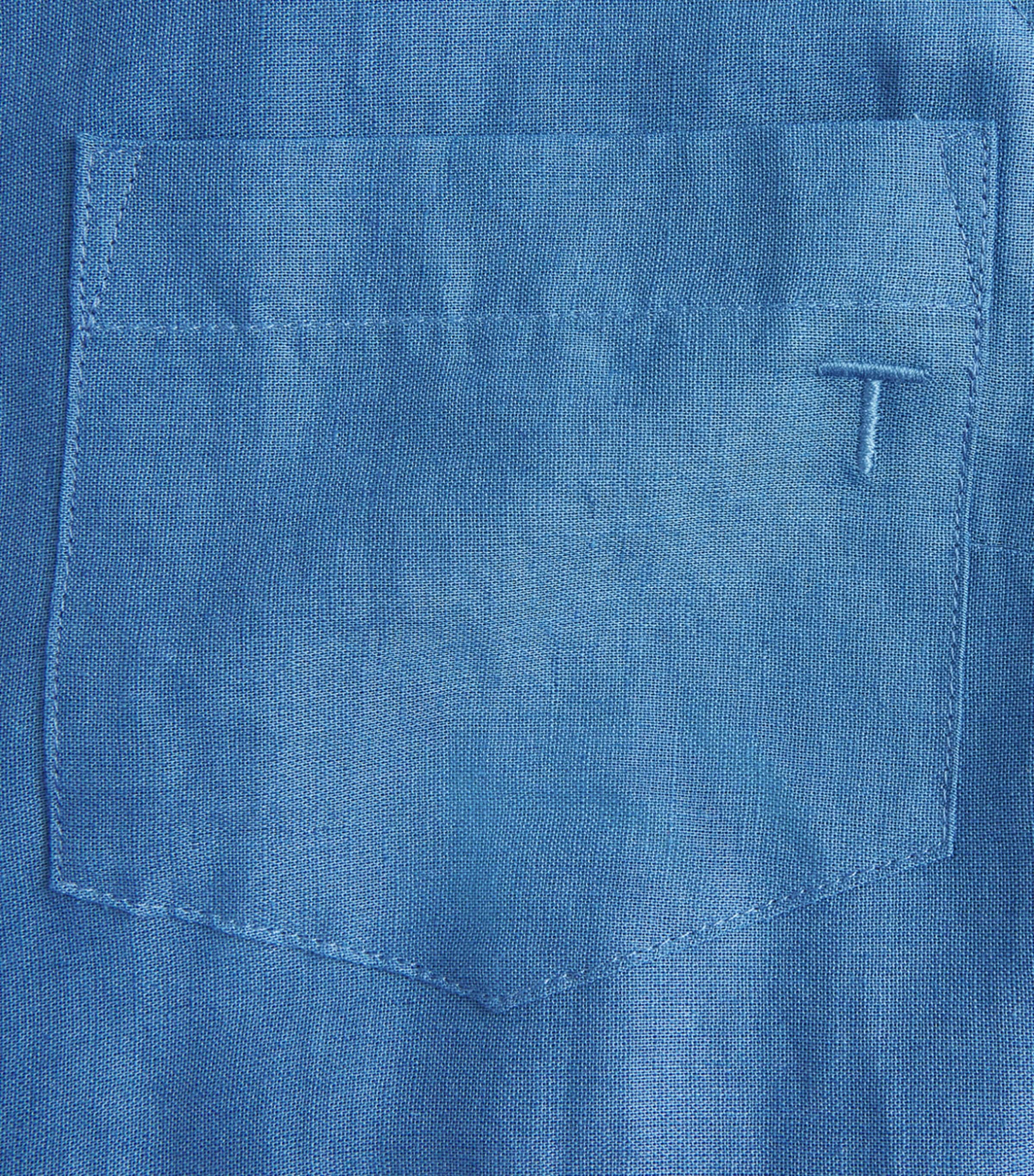 Toccin Womens Linen-Cotton Tiana Sleeveless Shirt Dress Ocean Image 6