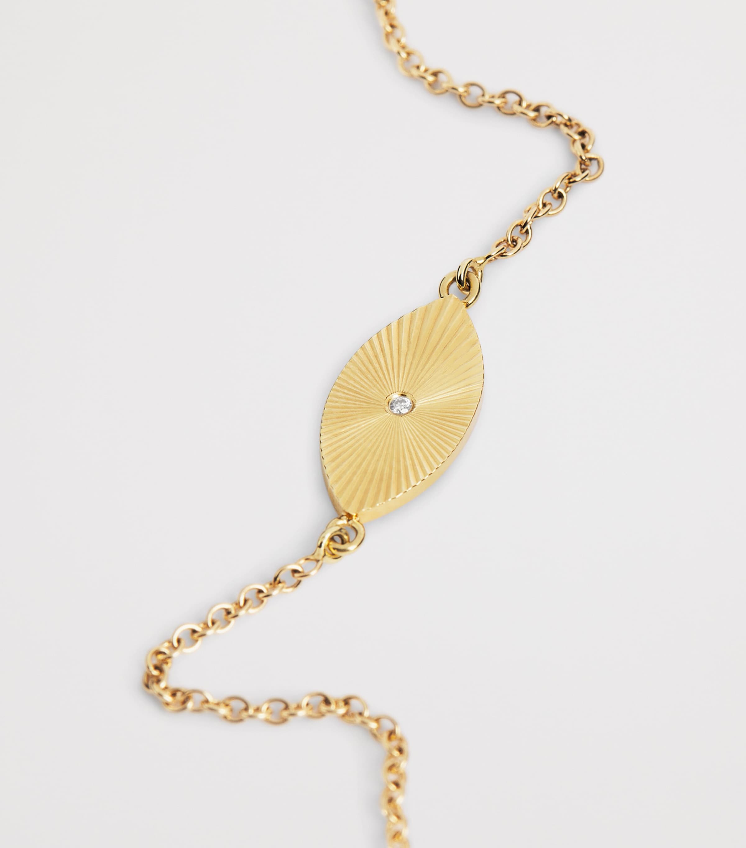 Mini Yellow Gold and Diamond 70s Evil Eye Bracelet YELLOW GOLD Image 5