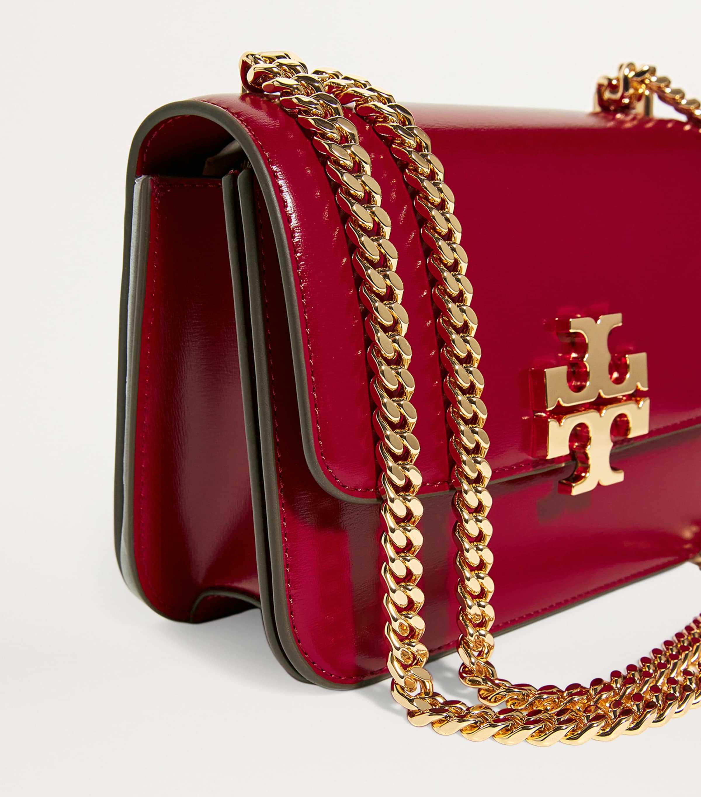 Tory Burch Pink Small Leather Eleanor Shoulder Bag | Harrods US