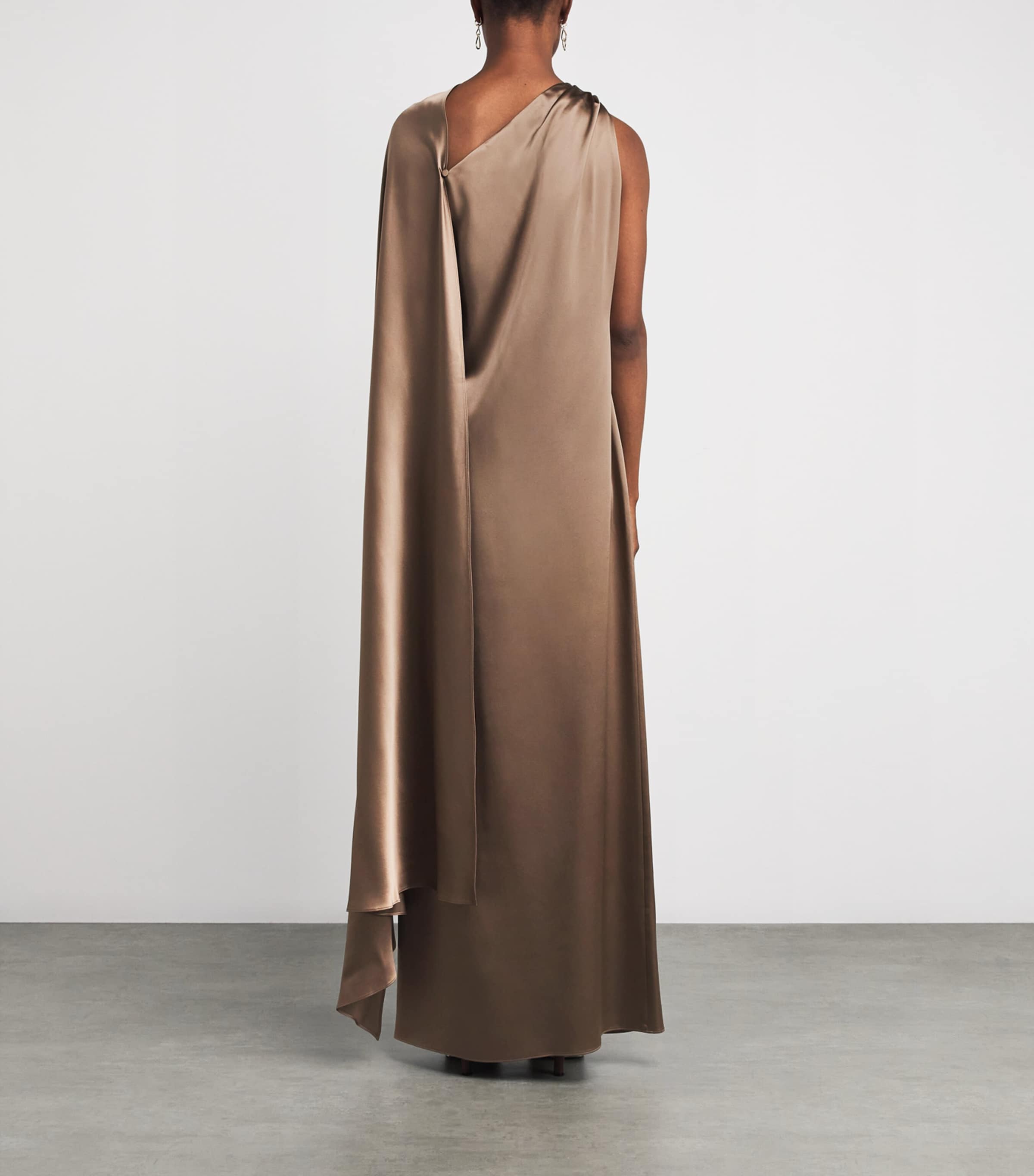 Silk One-Shoulder Maxi Dress MUD Image 3