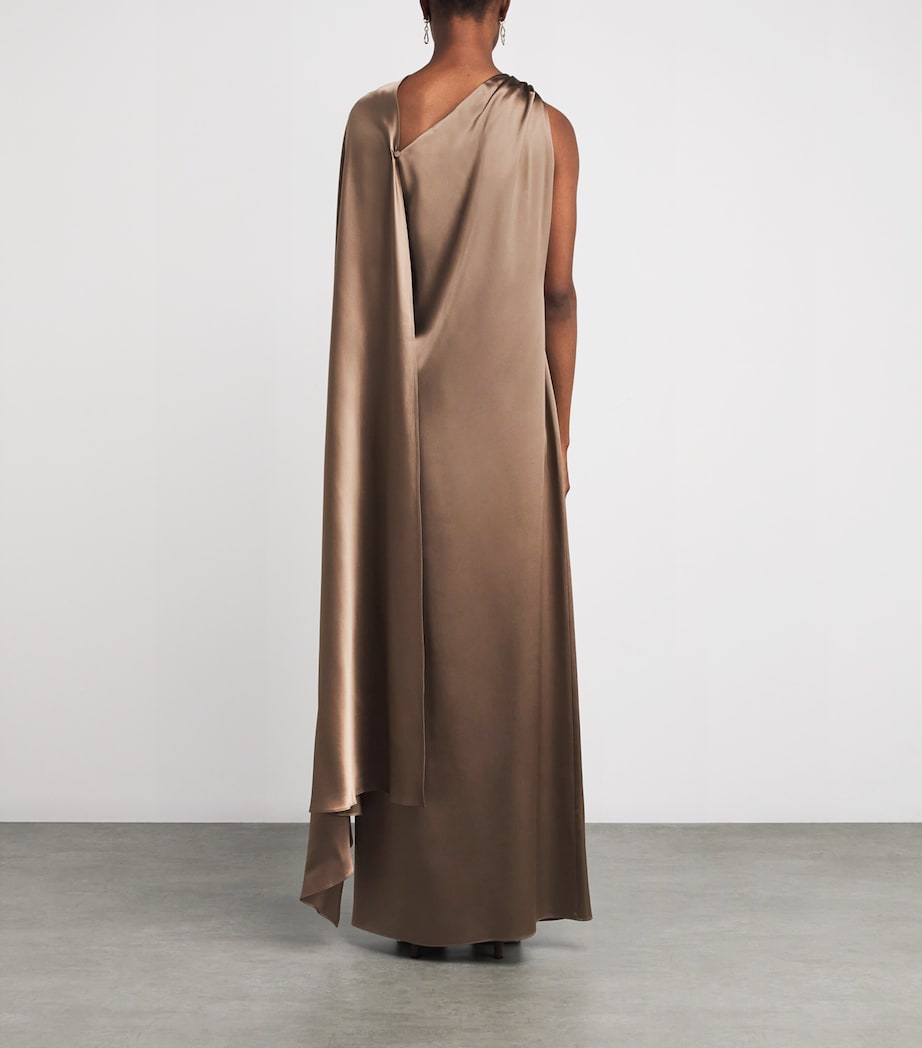 Silk One-Shoulder Maxi Dress MUD Image 3