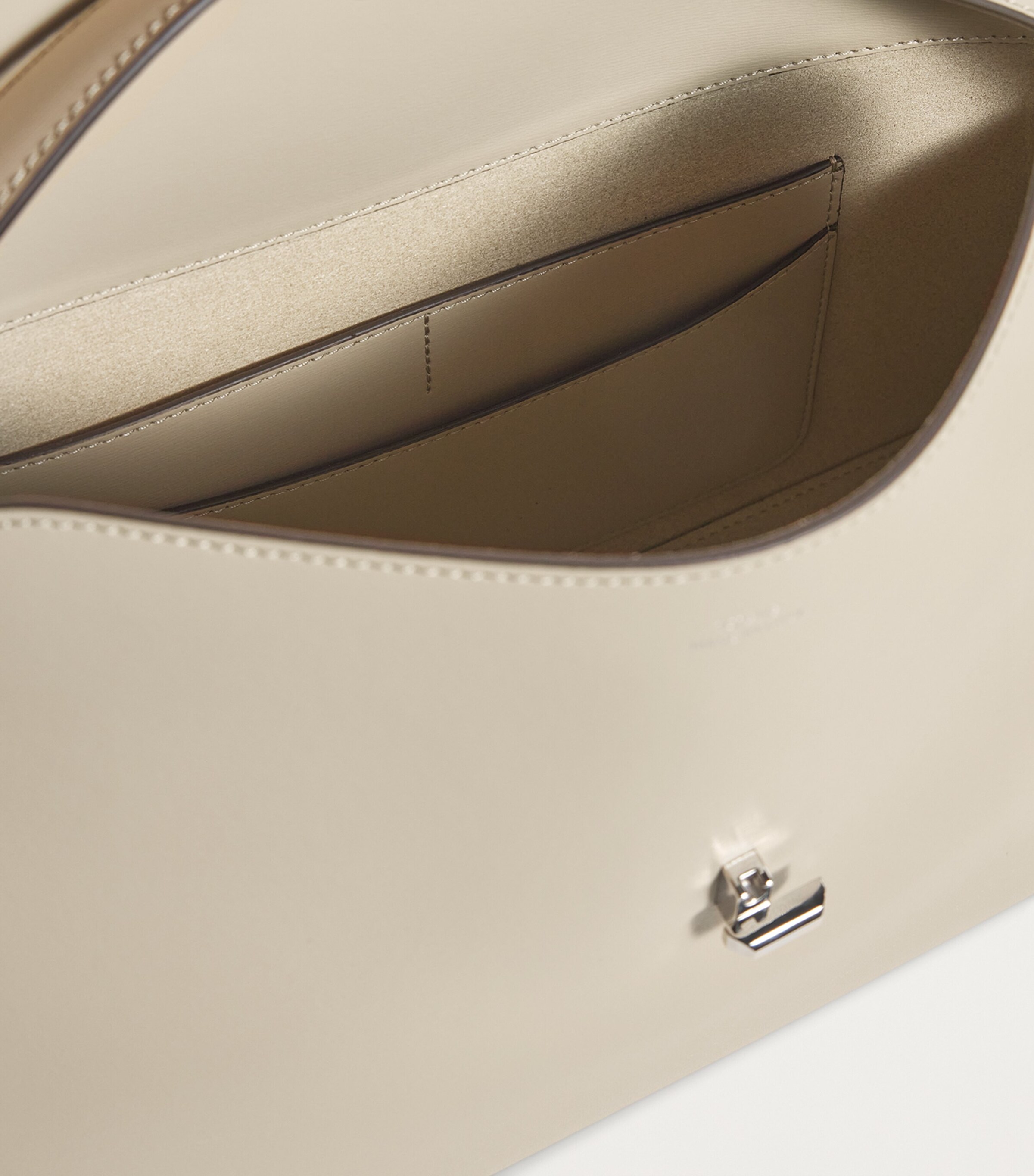 Toteme Leather T-Lock Top-Handle Bag Fawn Image 4