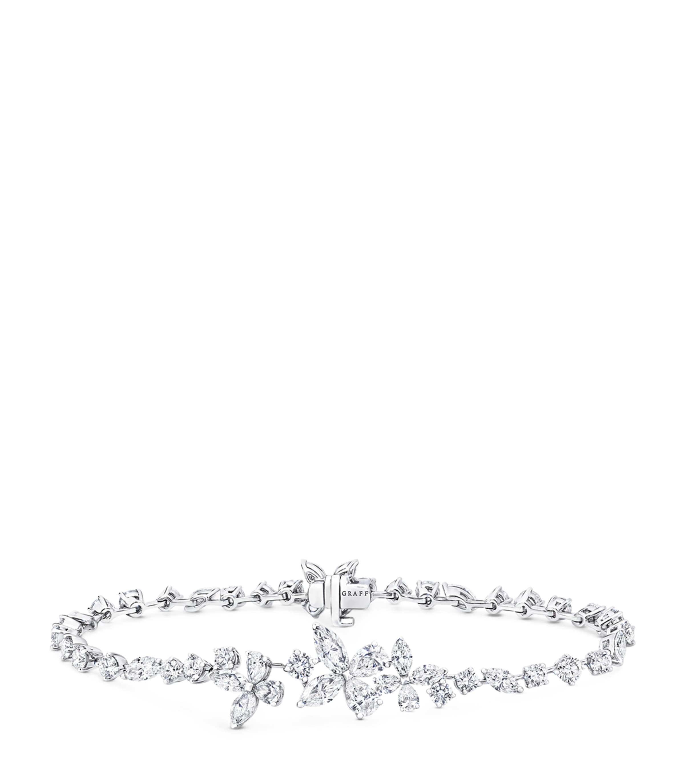 White Gold and Diamond Butterfly Bracelet WHITE GOLD Image 1