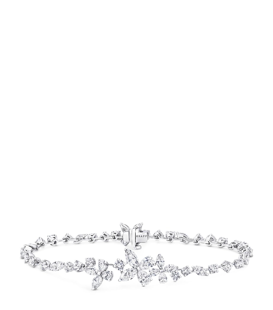 White Gold and Diamond Butterfly Bracelet WHITE GOLD Image 1