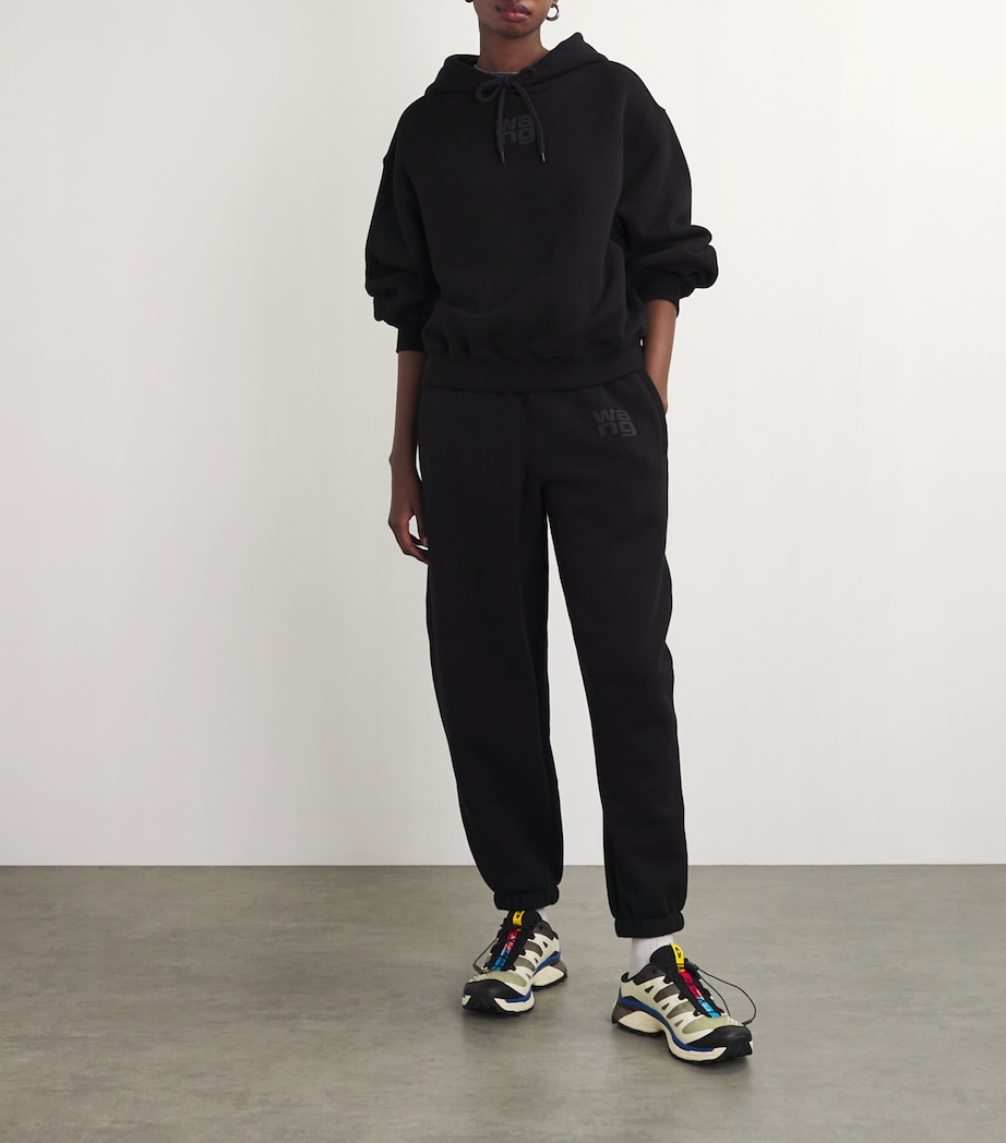 Cotton Logo Hoodie BLACK 001 Image 2