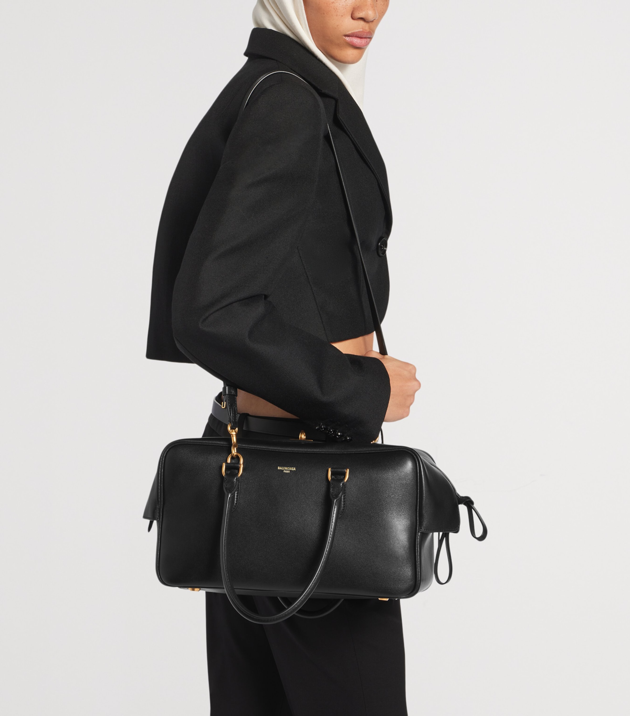 Balenciaga Lambskin Le 7 Bowling Bag Image 6