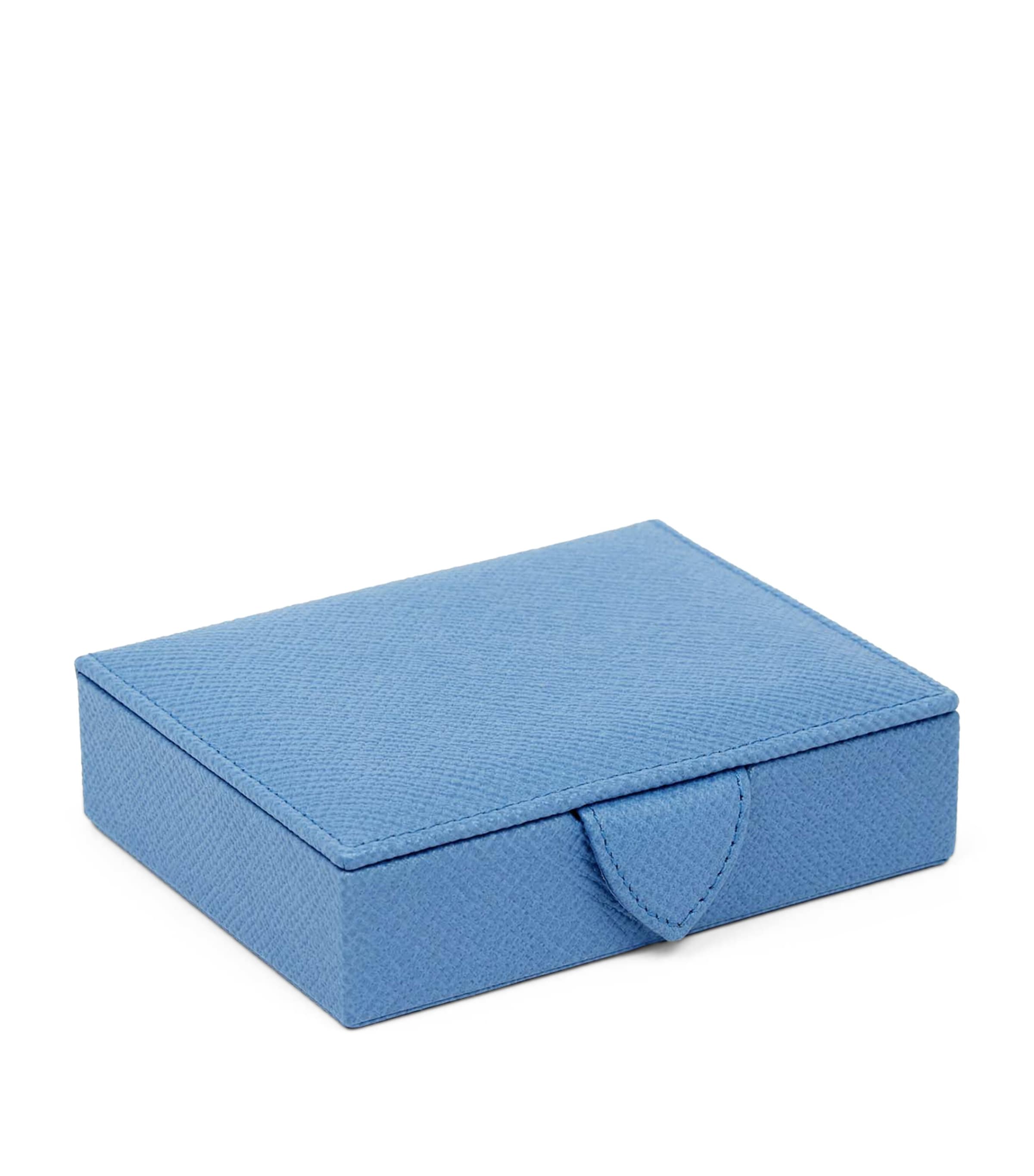 Small Panama Leather Jewellery Box NILE BLUE Image 2