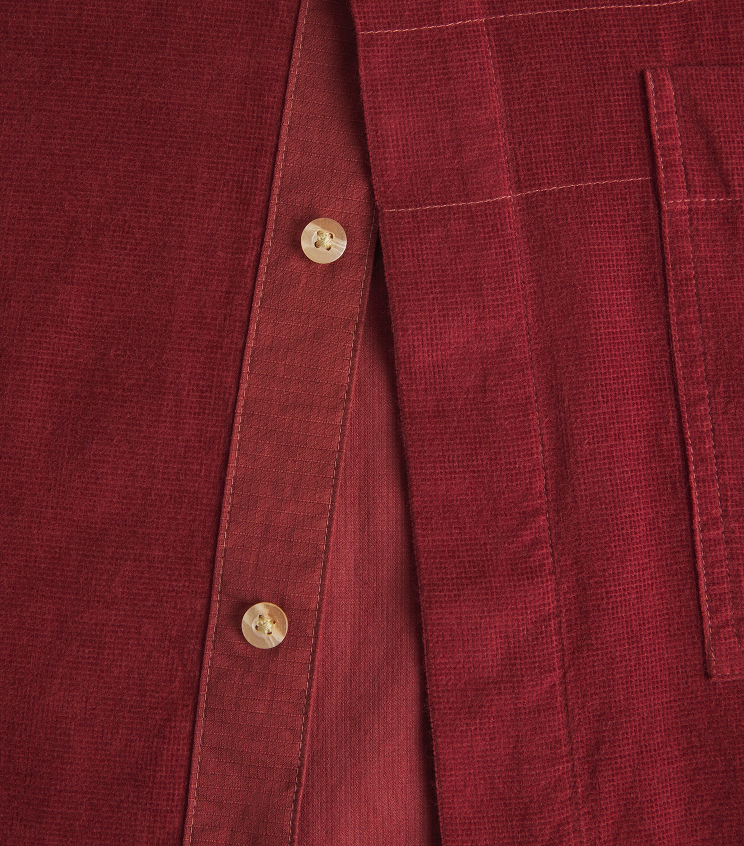 Barbour Mens Cotton Corduroy Hatcliff Shirt Fired Brick Image 5