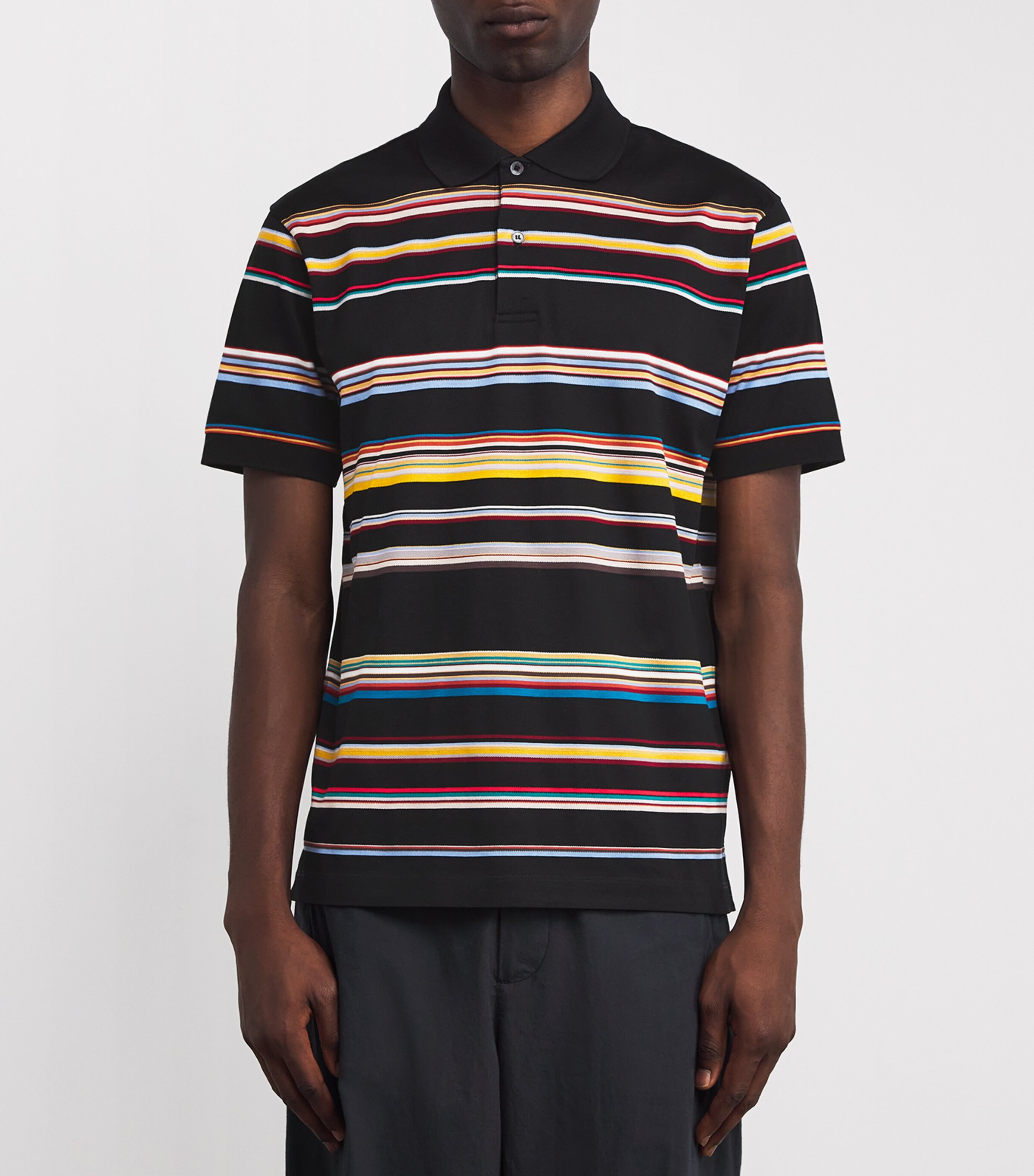 Paul Smith Mens Cotton Signature Stripe Polo Shirt Image 3