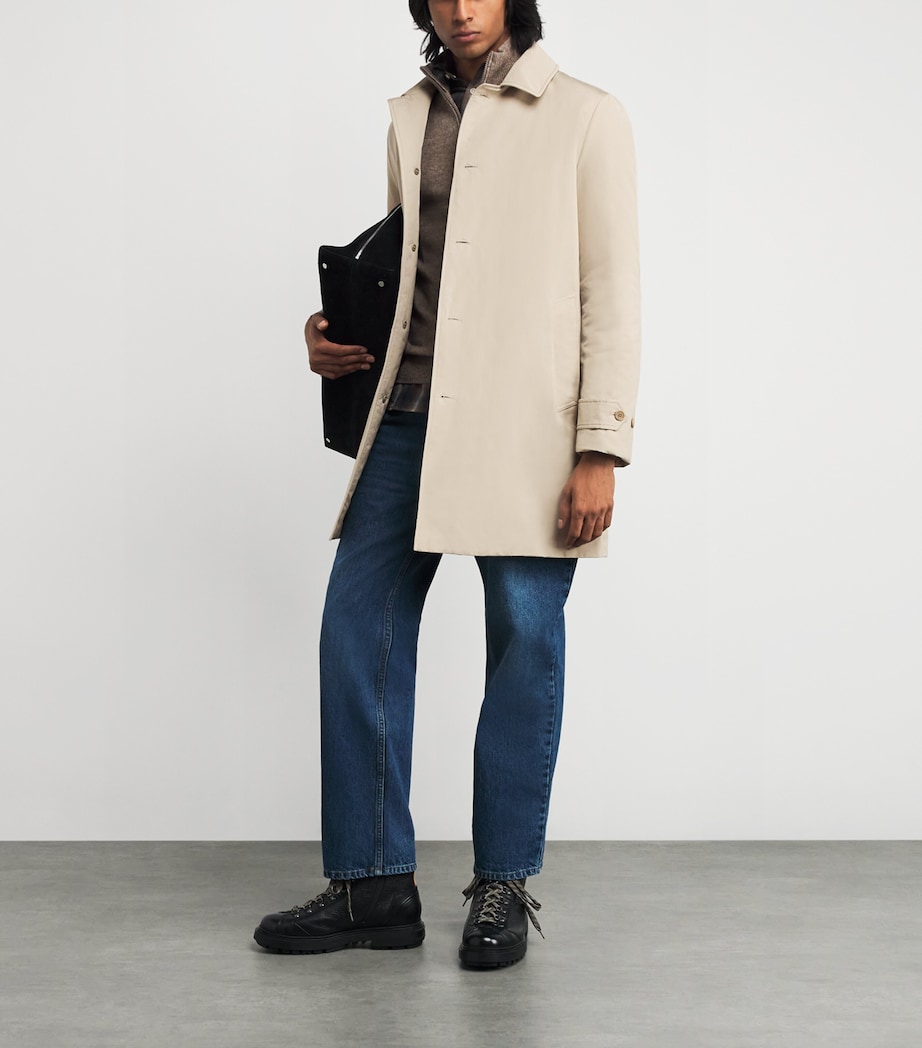 Cotton-Blend Down Overcoat 50045 - SABBIA Image 2