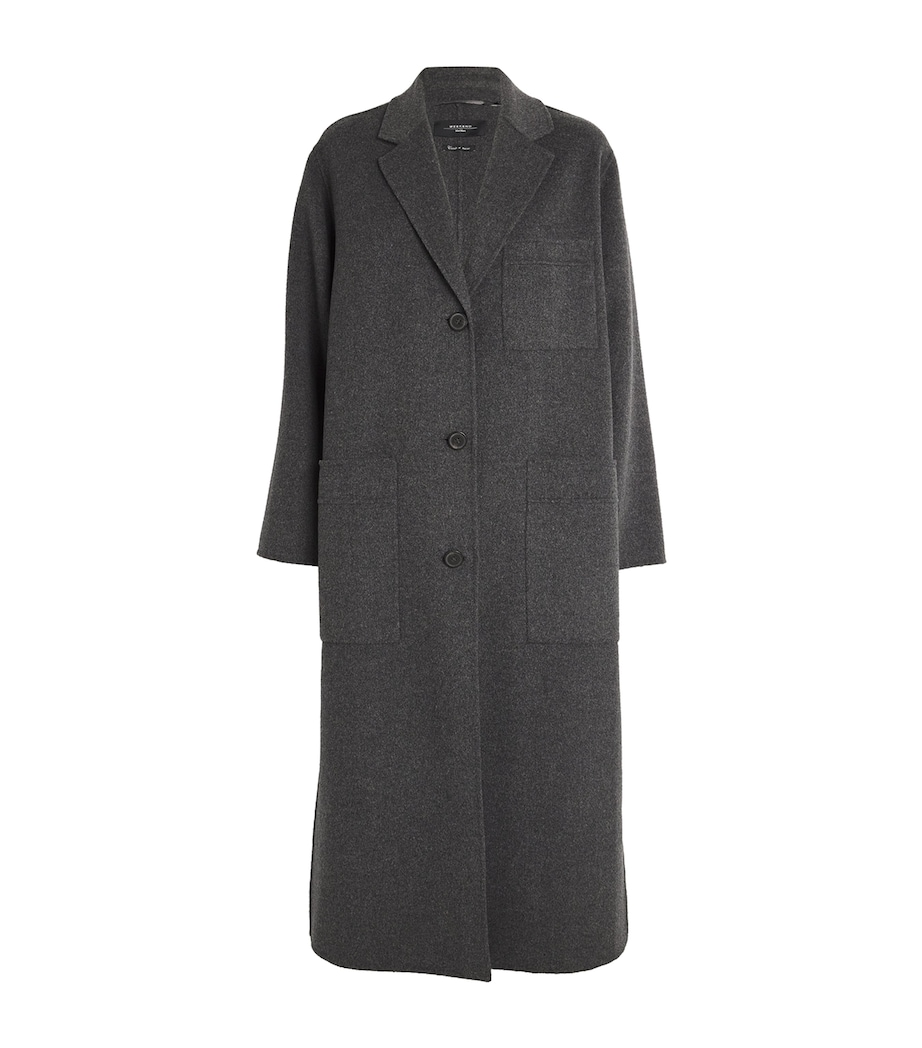 Weekend Max Mara Womens Wool-Blend Overcoat Dark Grey Image 1