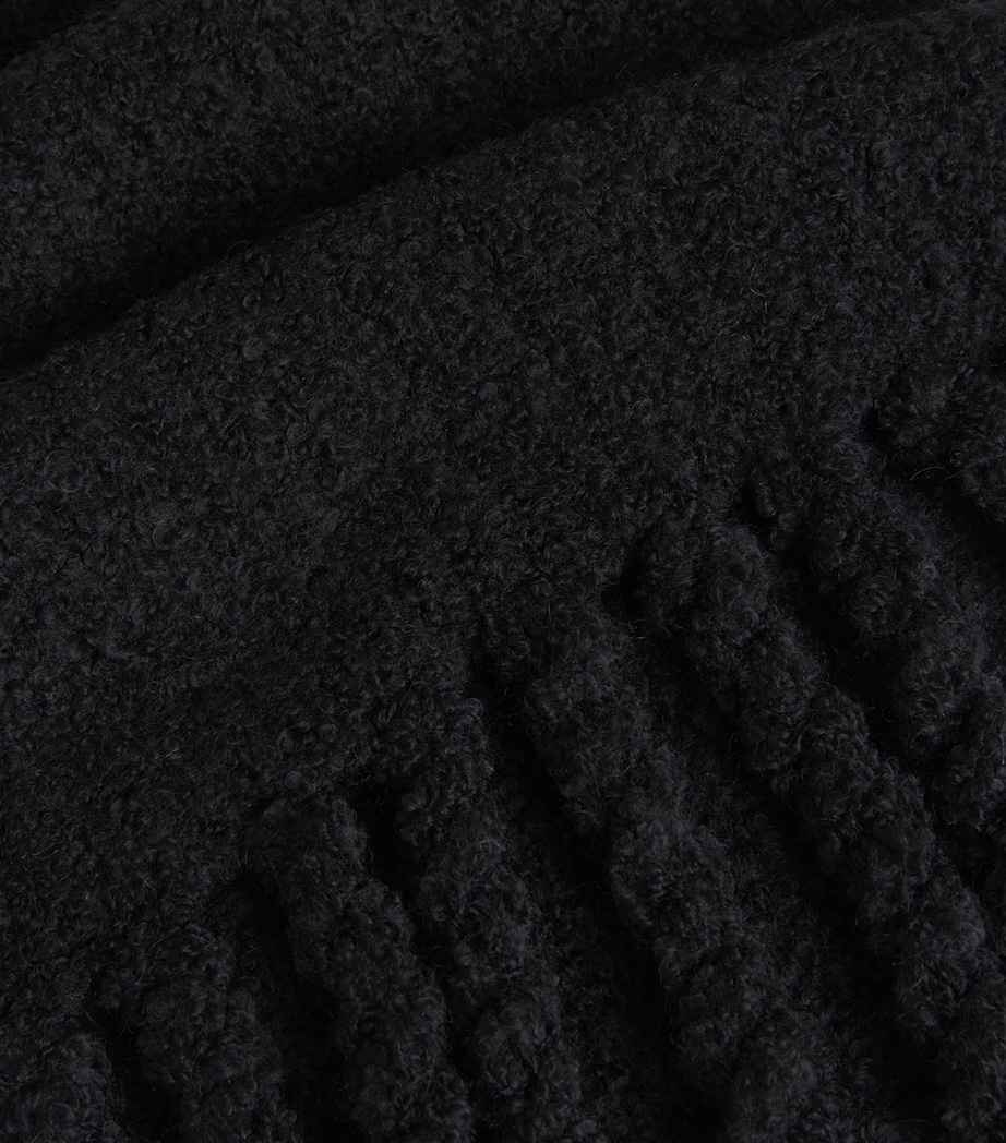 Bouclé Knit Scarf BLACK Image 5