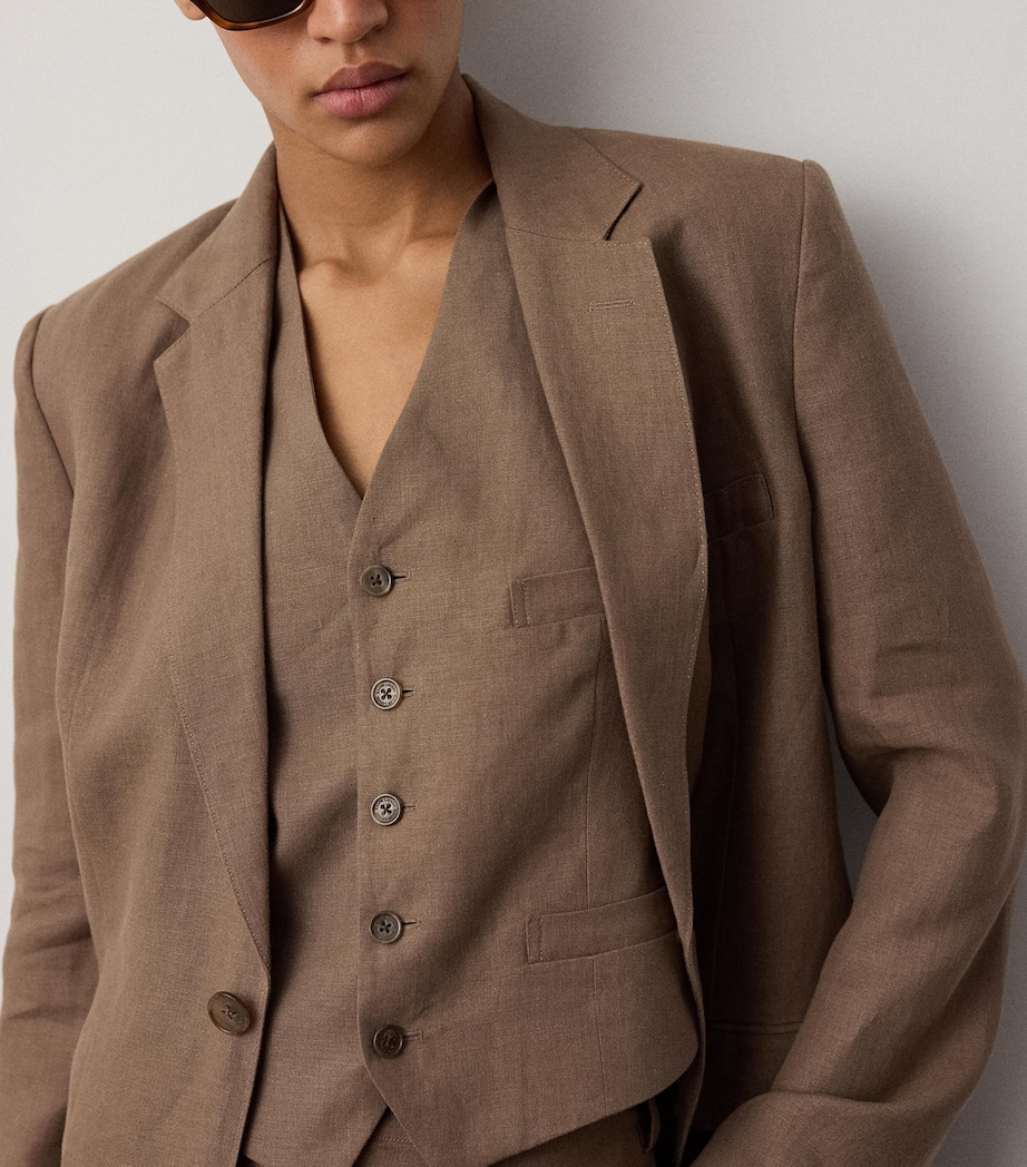 Ralph Lauren Collection Womens Linen Marcy Jacket Portobello Image 5